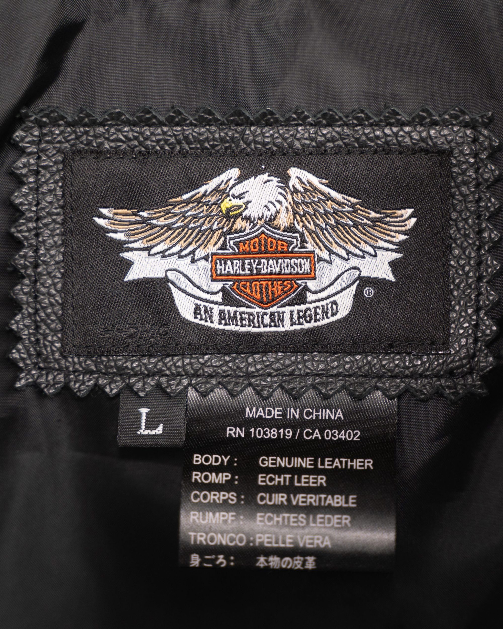 Gilet nero Harley Davidson in vera pelle - foto 4