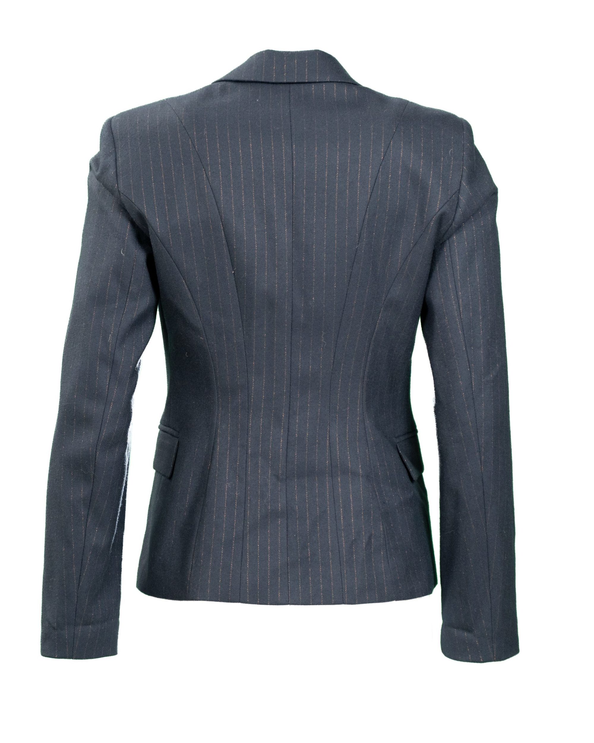 Liu Jo Blazer donna – Doppiopetto gessato blu navy con bottoni dorati - foto 2