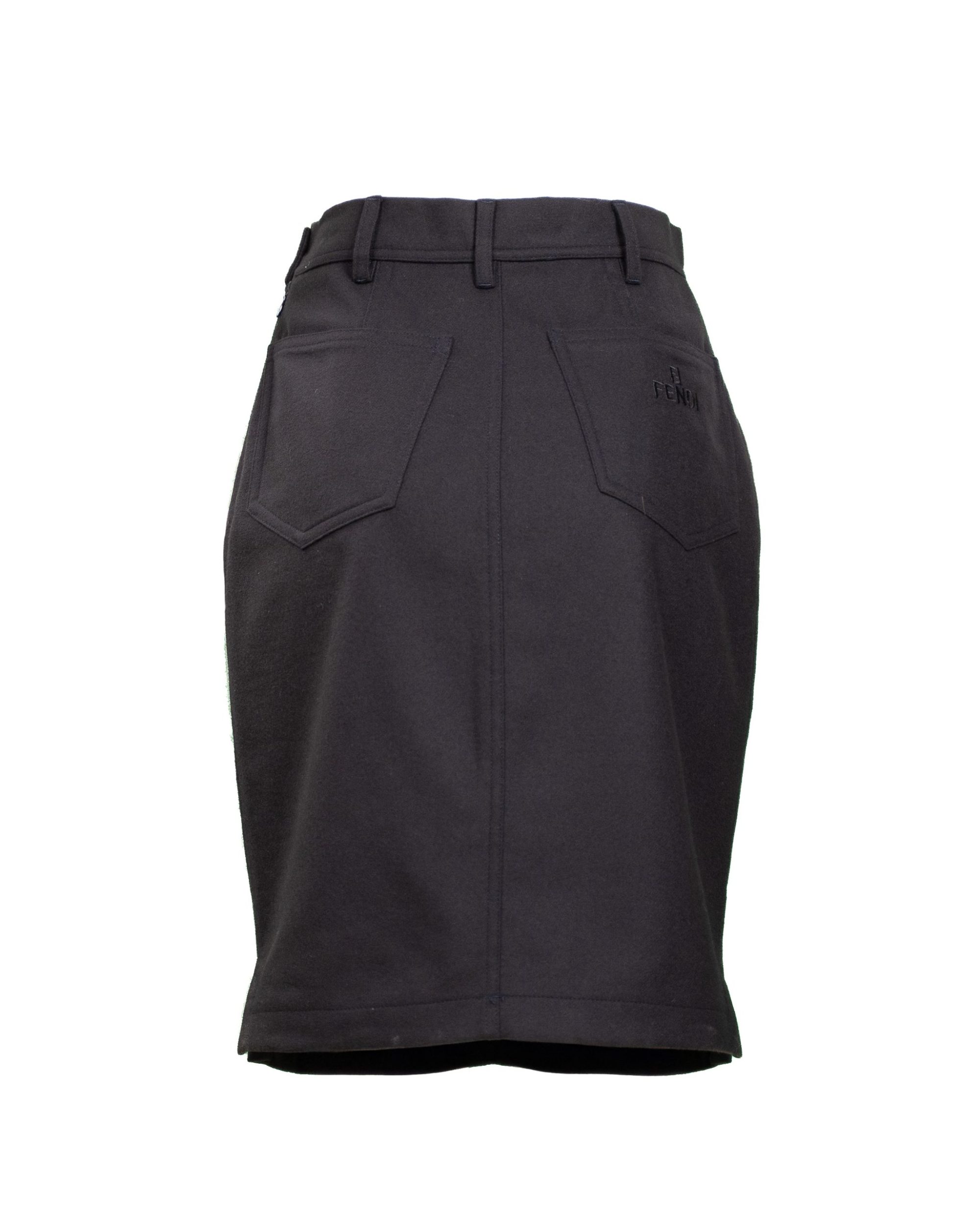 Fendi Gonna donna – In lana colore blu - foto 2