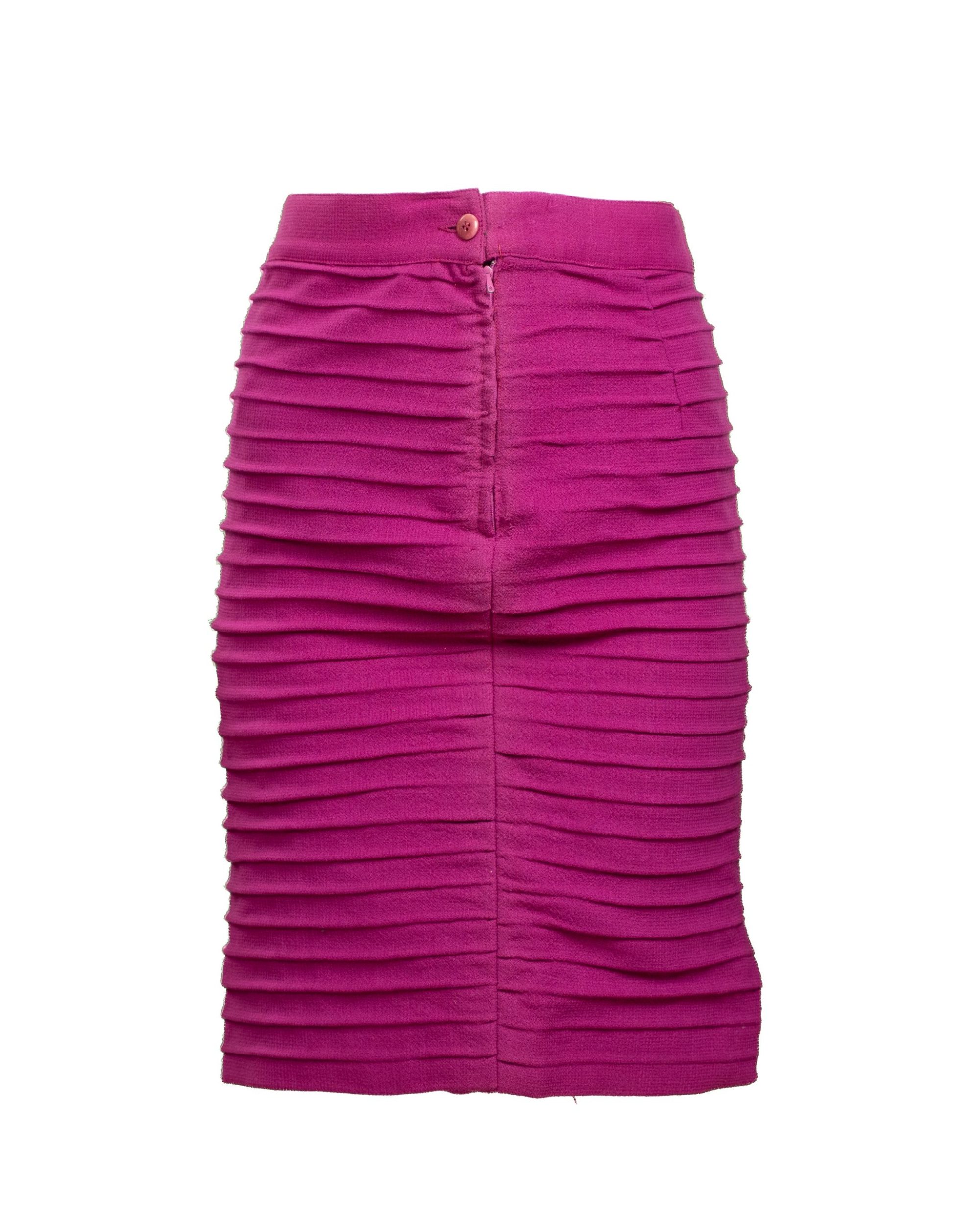 Gianni Versace Couture Gonna donna – Tubino fucsia con lavorazione a fasce