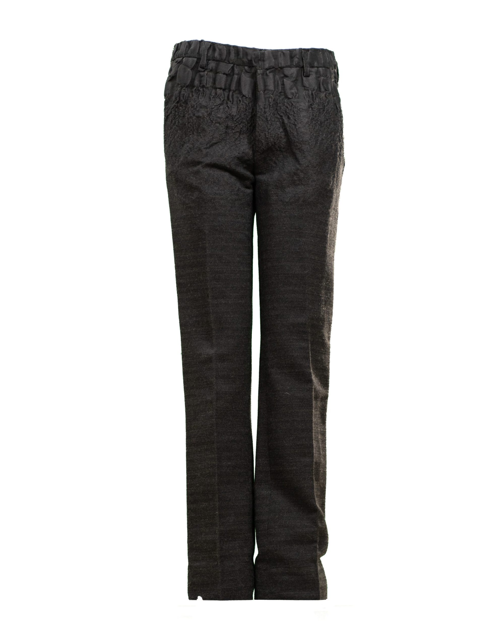 Prada Pantaloni donna – Vita alta con pieghe e arricciatura colore grigio