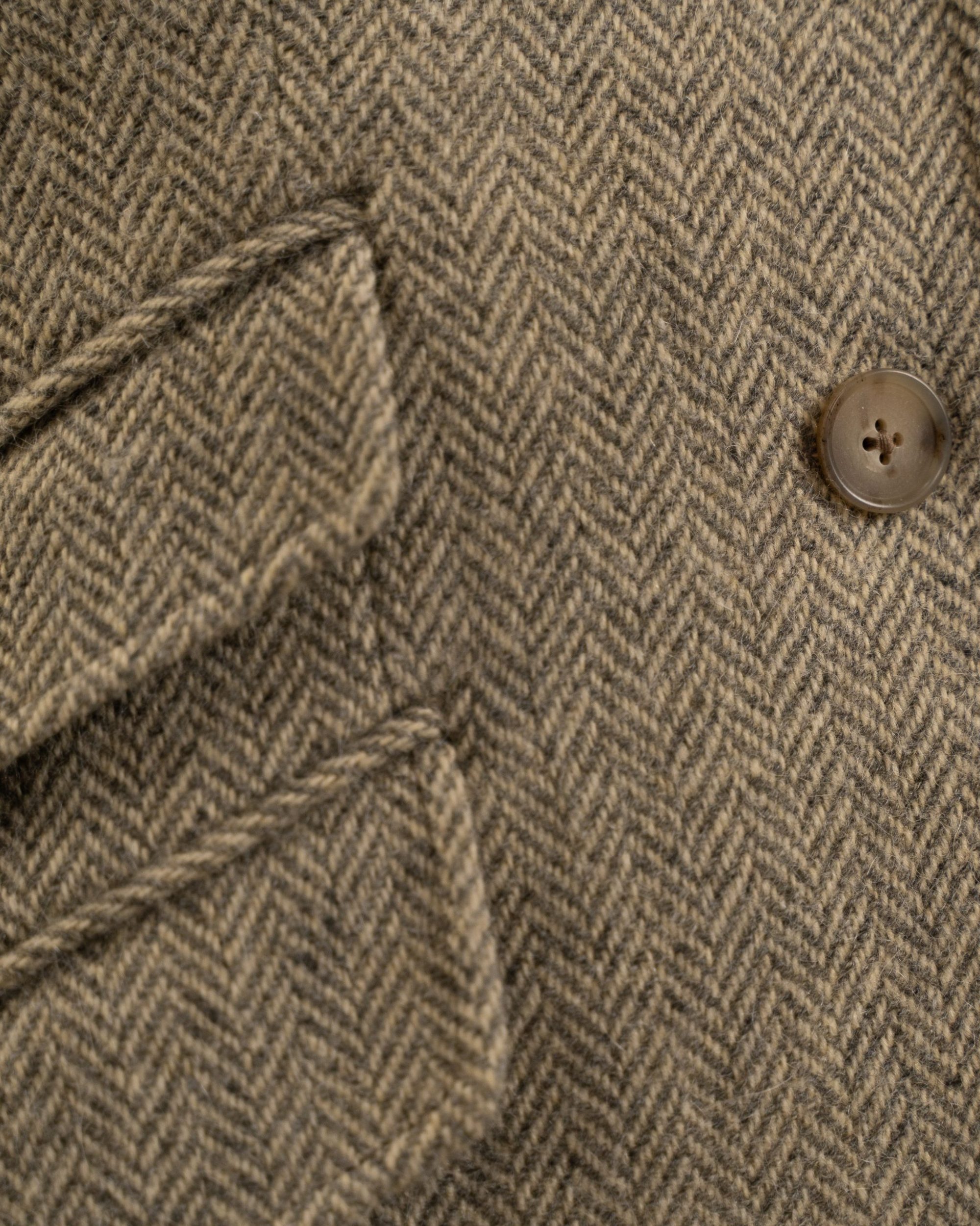 Giacca blazer da donna Ralph Lauren in lana e alpaca beige a spina di pesce - foto 3