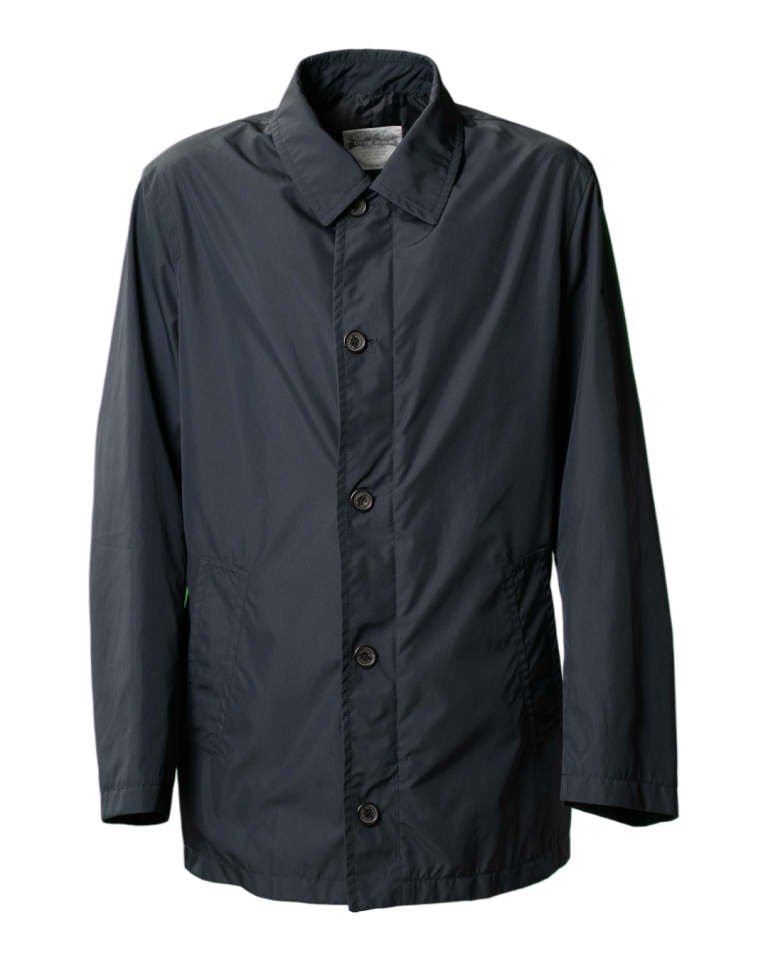 Trench uomo Allegri Drop Back blu impermeabile