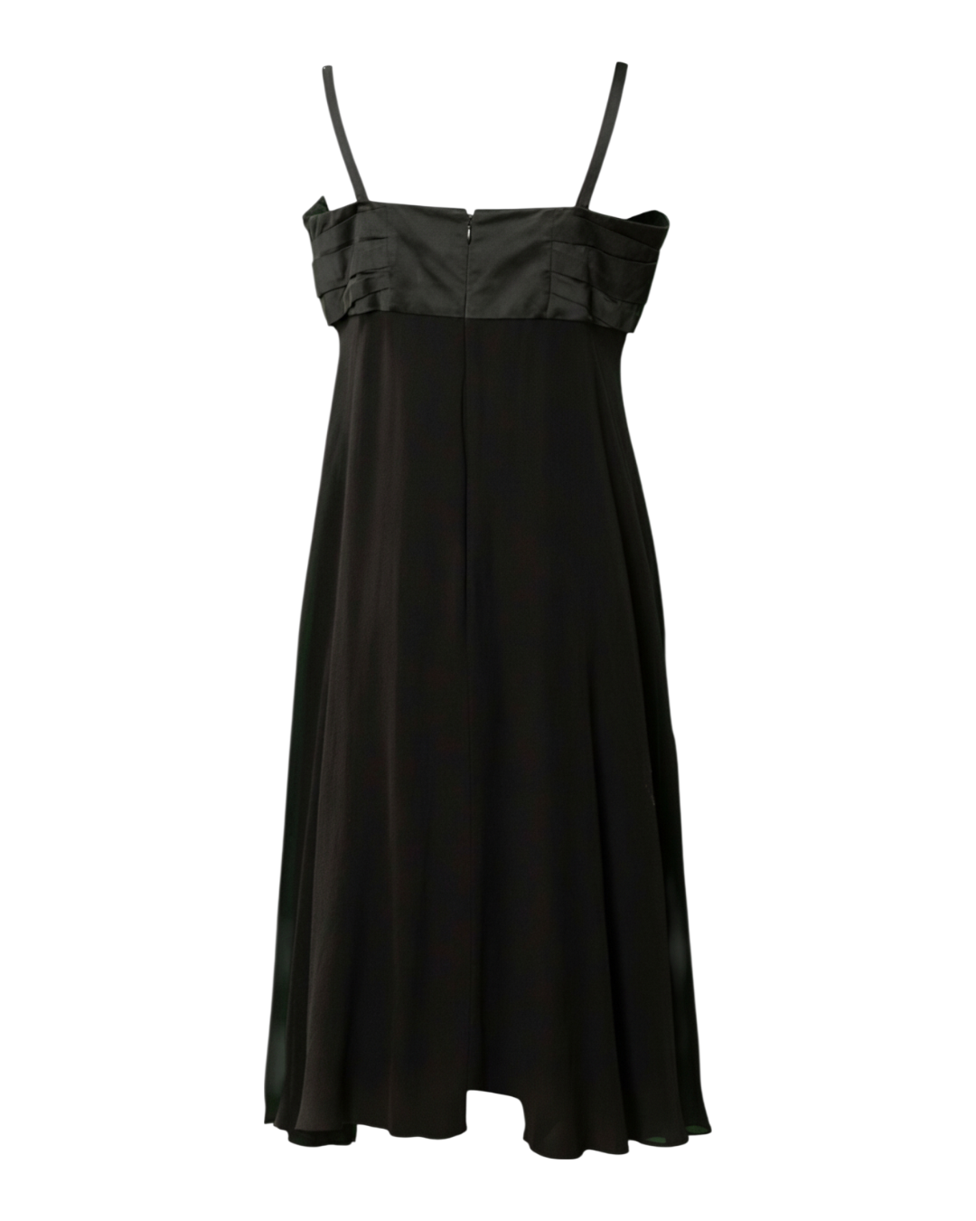 Abito donna Max Mara bustier in raso nero con spalline - foto 2