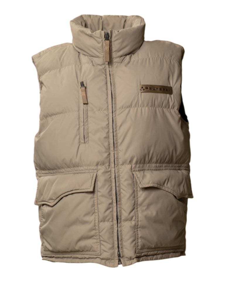 Gilet piumino Peuterey beige smanicato con zip