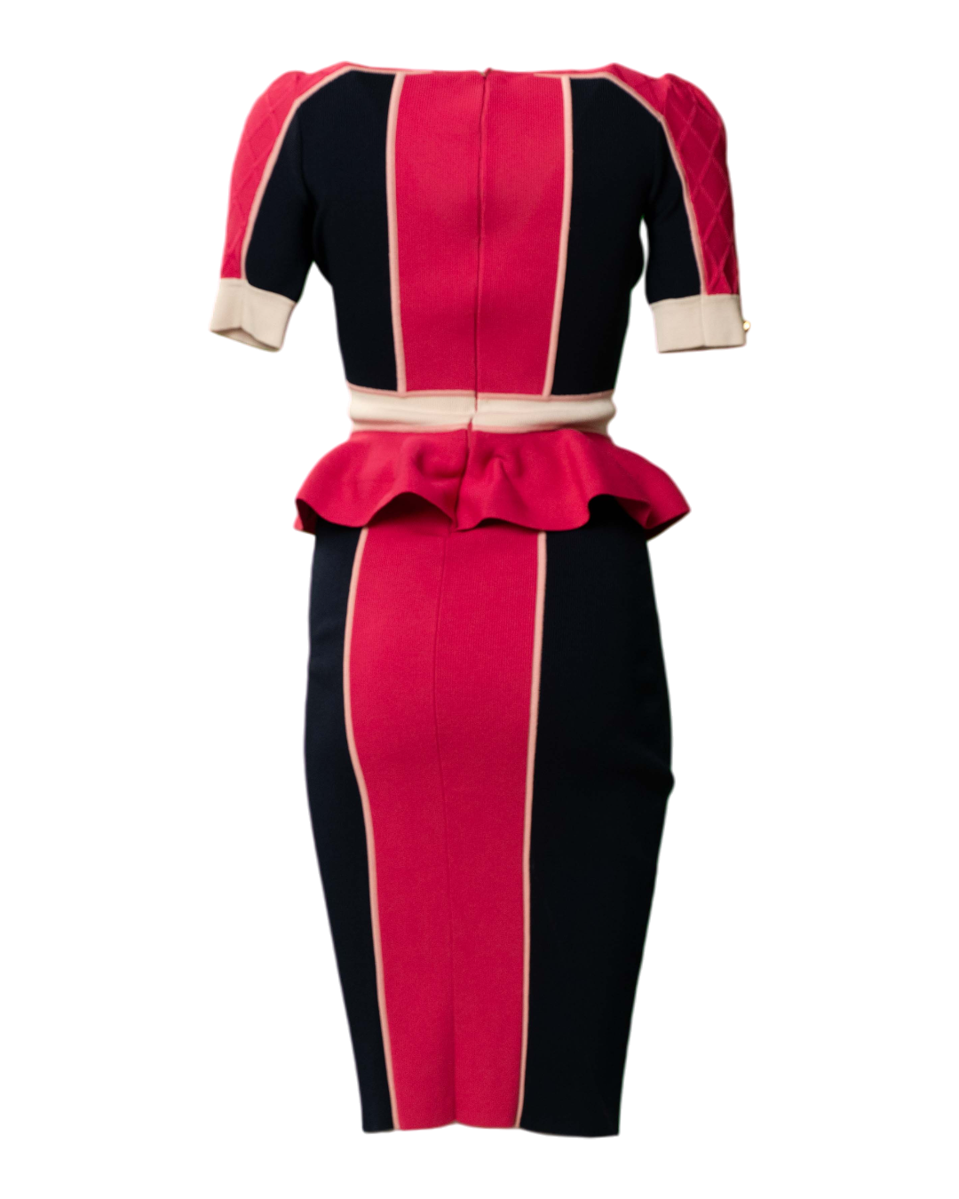 Abito donna Elisabetta Franchi in maglia color block aderente - foto 2