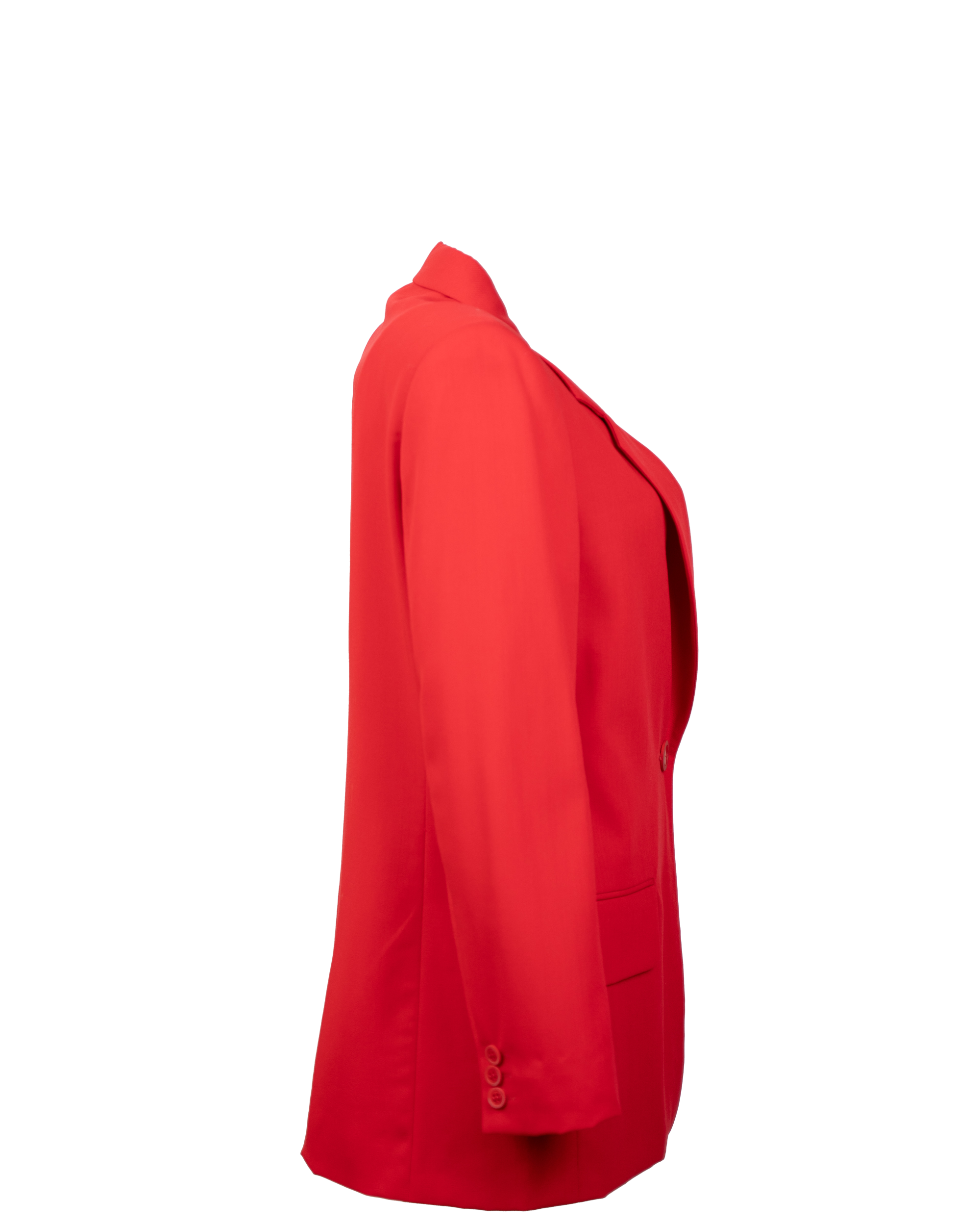 Giacca Blazer Donna Max Mara Rossa Lana Vergine Monopetto Sartoriale Made in Italy Vintage - foto 3