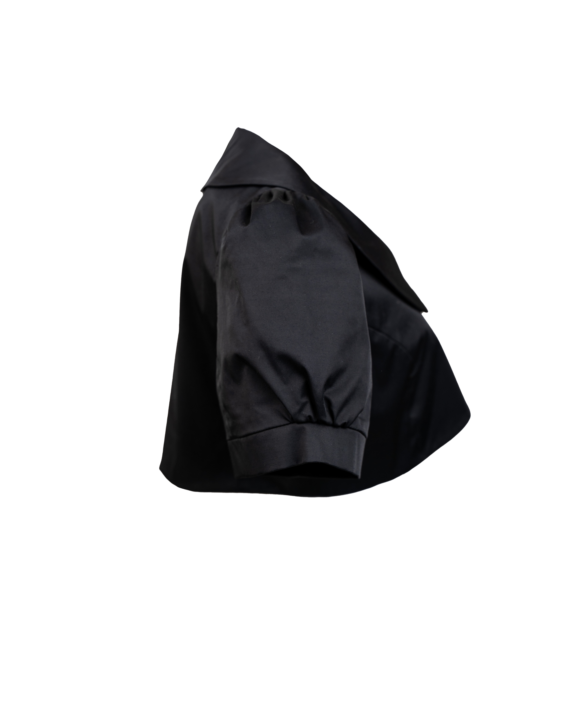 Bolerino Donna Rocco Barocco Nero Satin Maniche Palloncino Bottoni Logati Vintage - foto 3