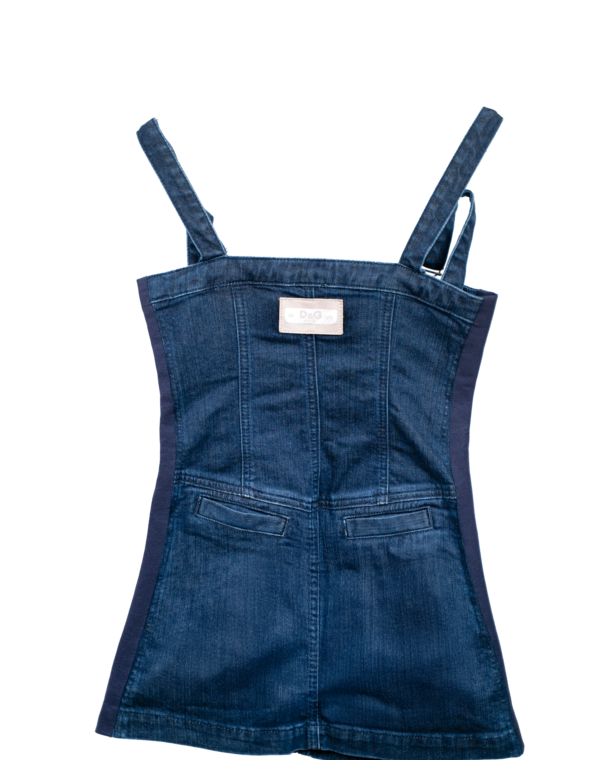 Salopette Abito Donna Dolce & Gabbana Junior Denim Blu Bretelle Regolabili Vintage XS - foto 2