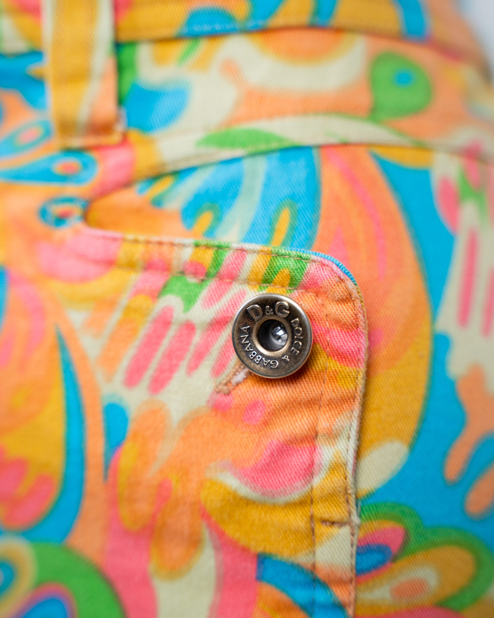 Gonna Donna Dolce & Gabbana Multicolor Fantasia Psichedelica Stampa Astratta Vintage Anni 90 - foto 4