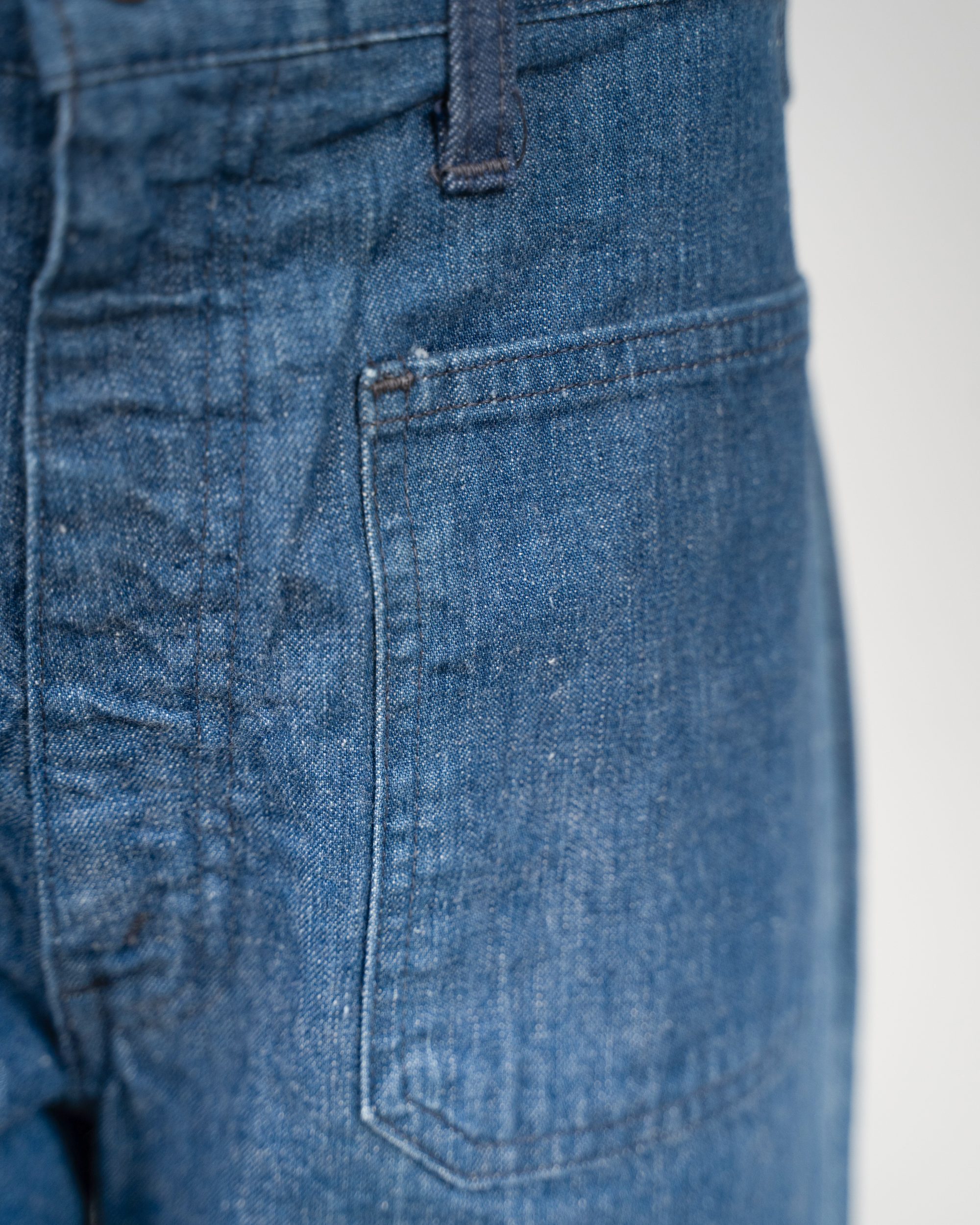 Jeans Uomo Levi's Zampa Anni 70 Blu Medio Tasche Patch Vintage Denim Wide Leg - foto 4