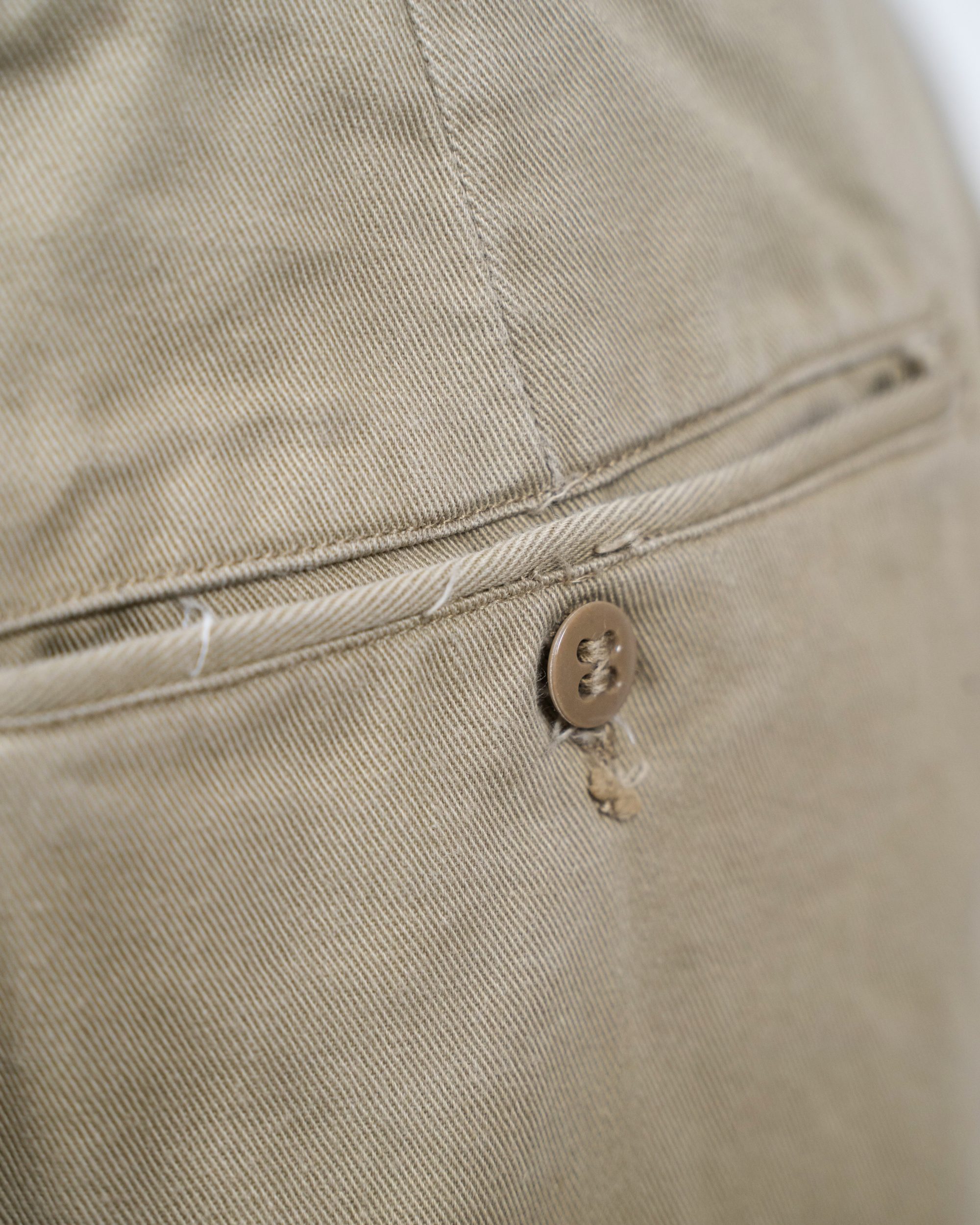 Pantaloni Uomo US Army Vietnam Era Kaki Cotton Drill Militare Vintage Autentico - foto 4