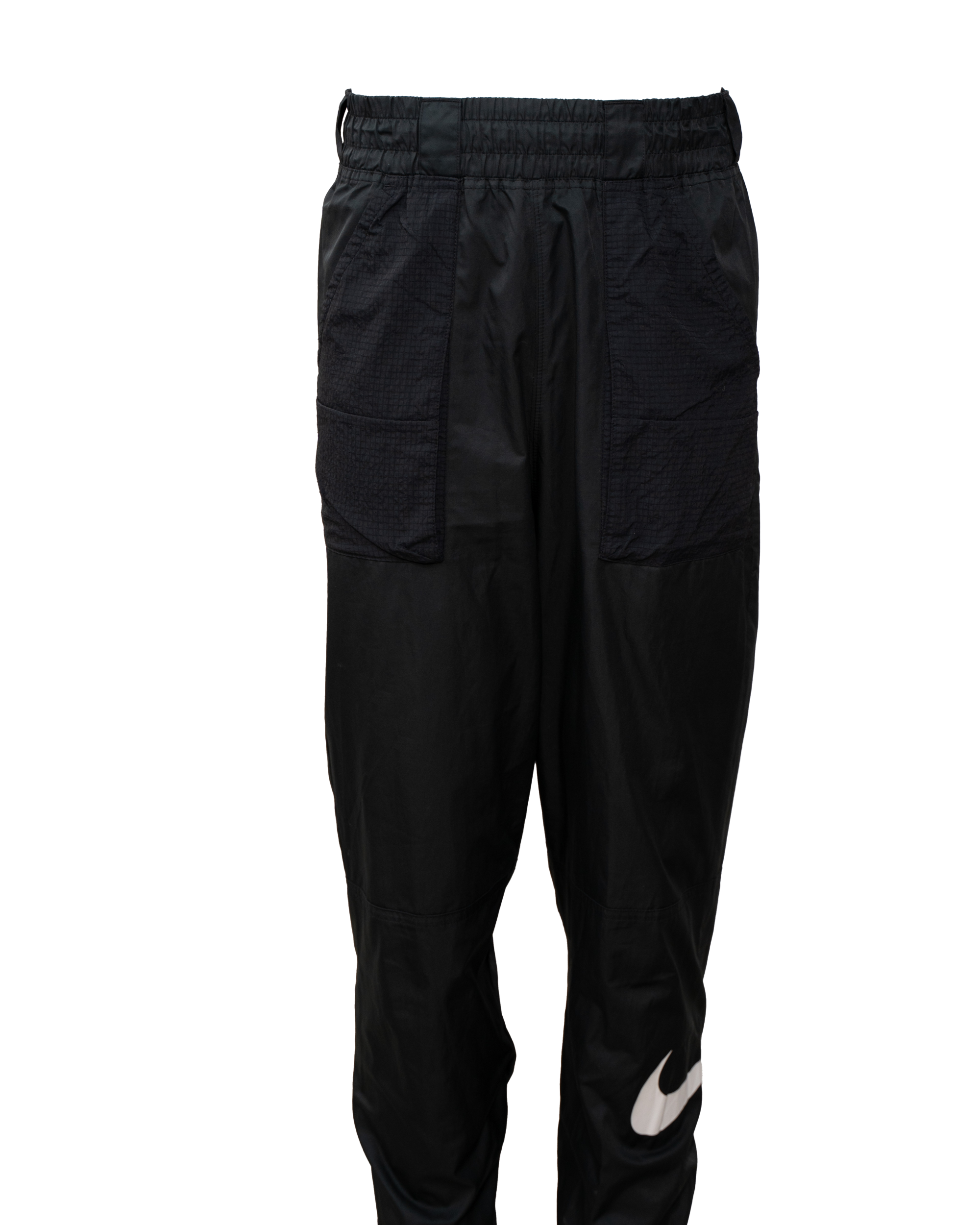 Pantalone Tuta Uomo Nike Nero Swoosh Maxi Nylon Ripstop Tasche Cargo Vintage