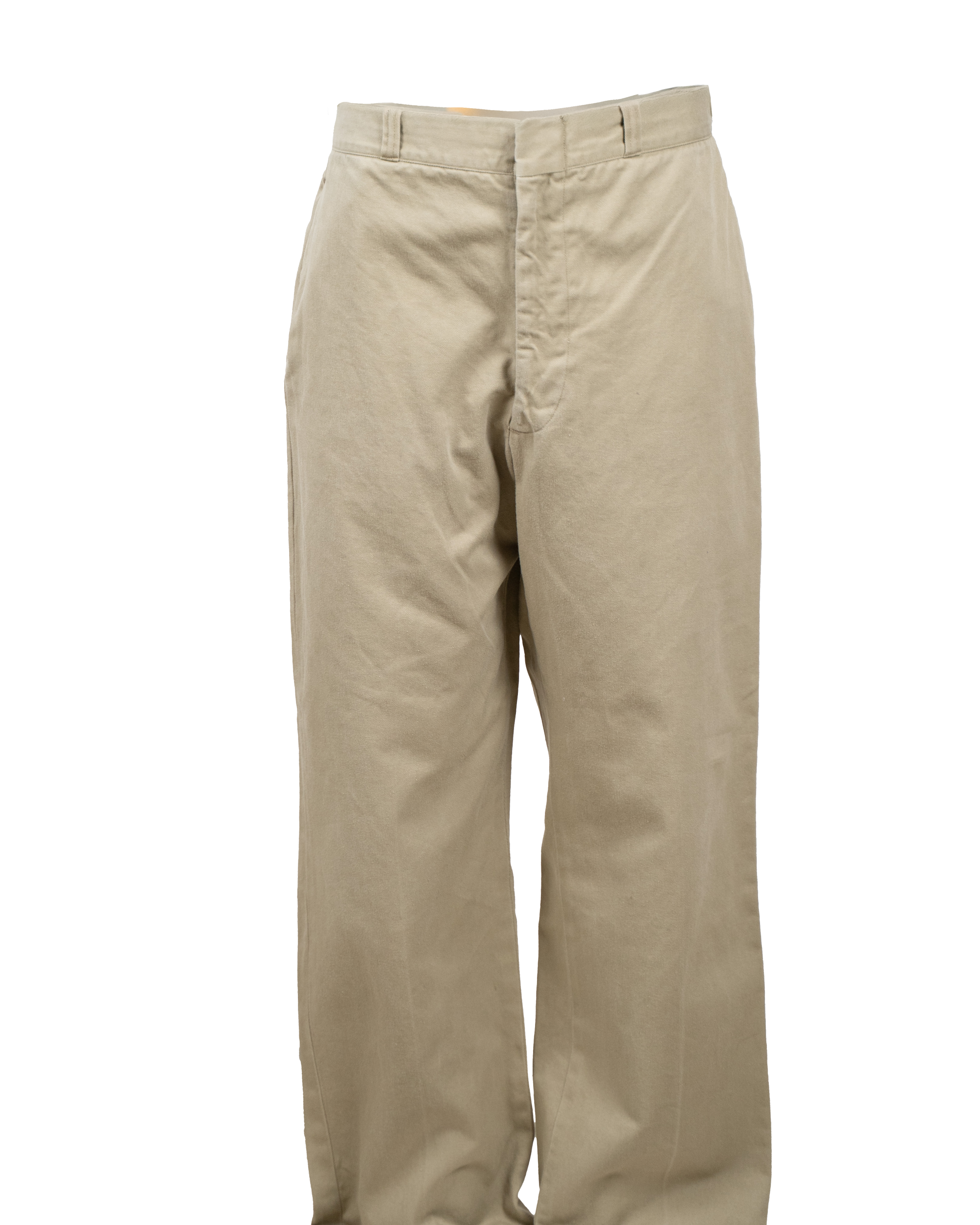 Pantaloni Uomo US Army Vietnam Era Kaki Cotton Drill Militare Vintage Autentico