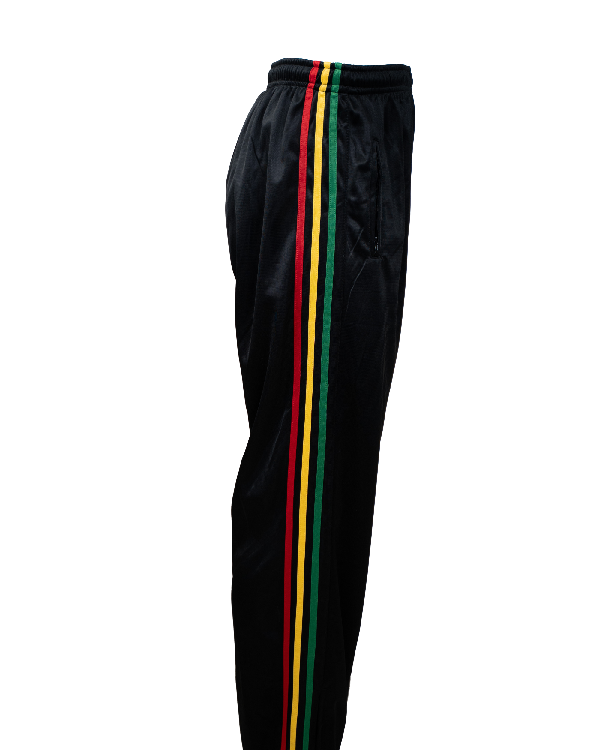 Pantalone Tuta Uomo Adidas Originals Nero Bande Verdi Logo Trefoil Rasta Vintage Anni 90-2000 - foto 3