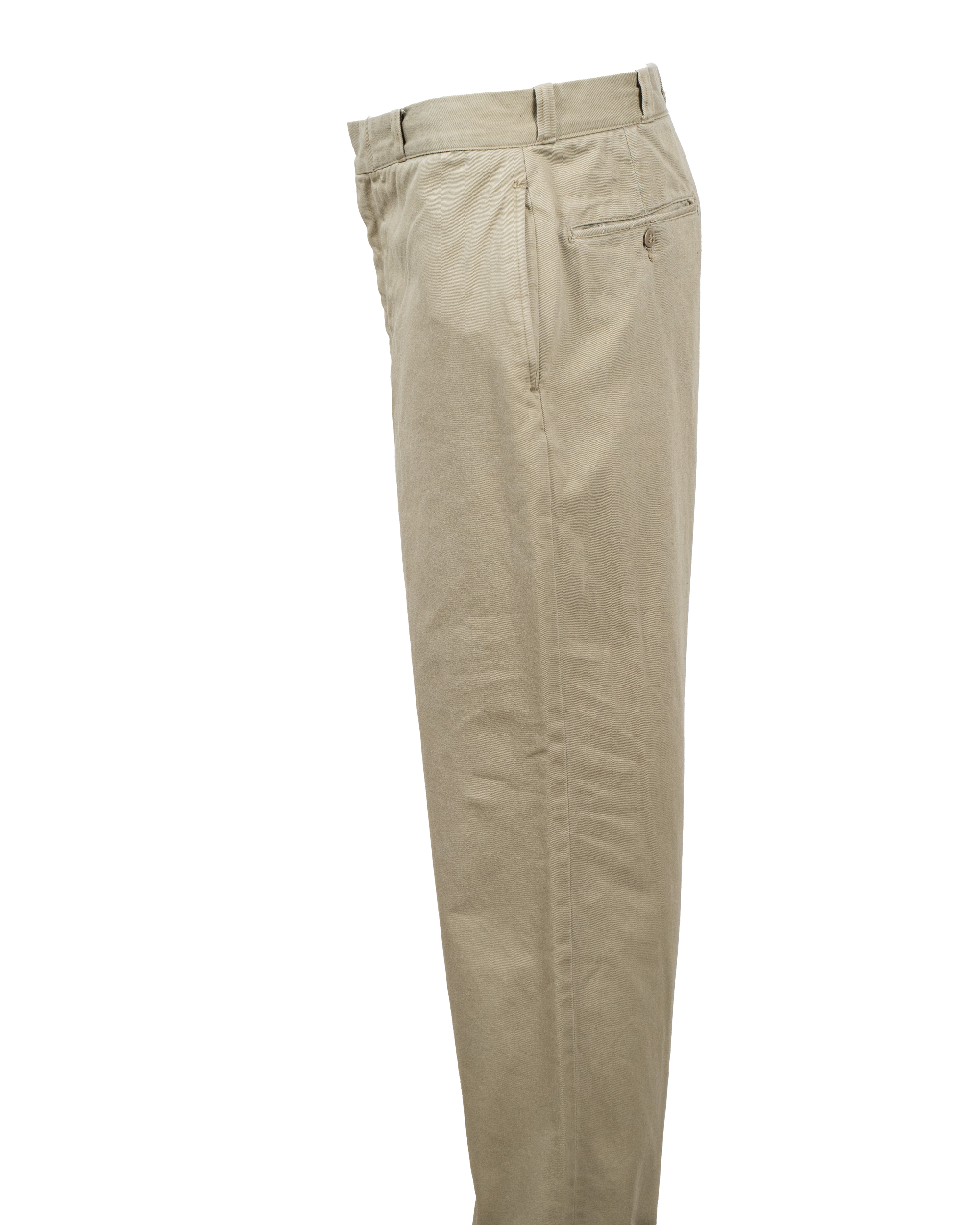 Pantaloni Uomo US Army Vietnam Era Kaki Cotton Drill Militare Vintage Autentico - foto 3