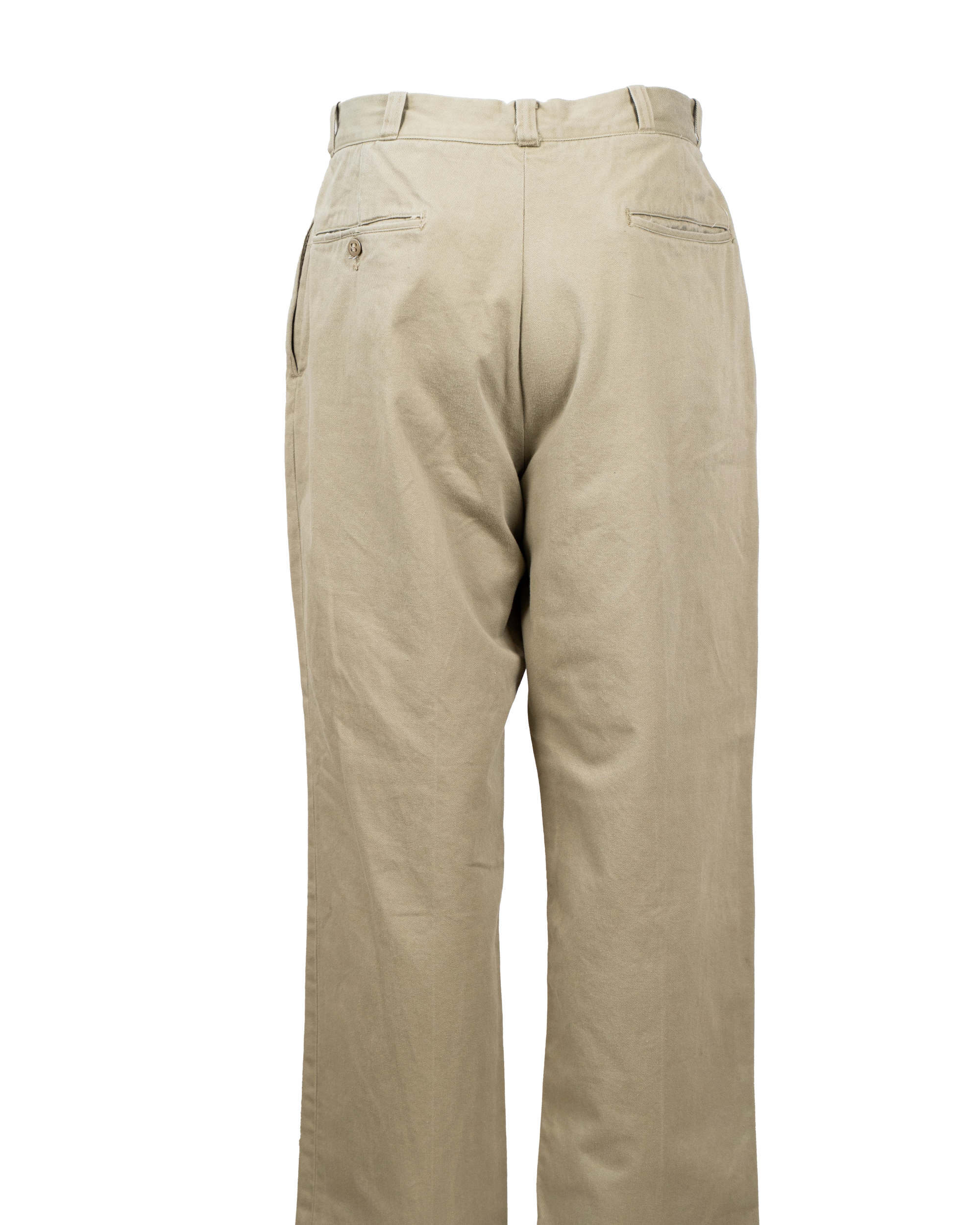 Pantaloni Uomo US Army Vietnam Era Kaki Cotton Drill Militare Vintage Autentico - foto 2