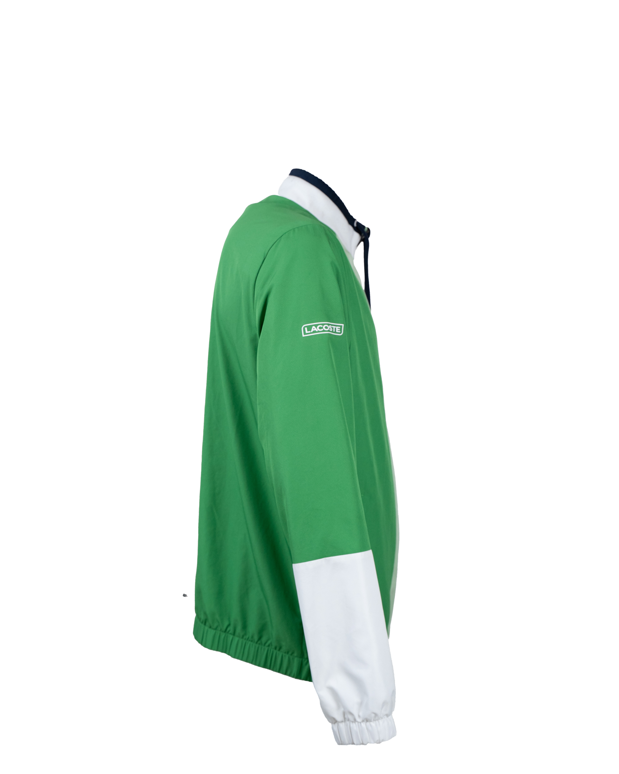 Felpa Track Jacket Uomo Lacoste Sport Colorblock Verde Bianco Navy Vintage Anni 2000 - foto 3