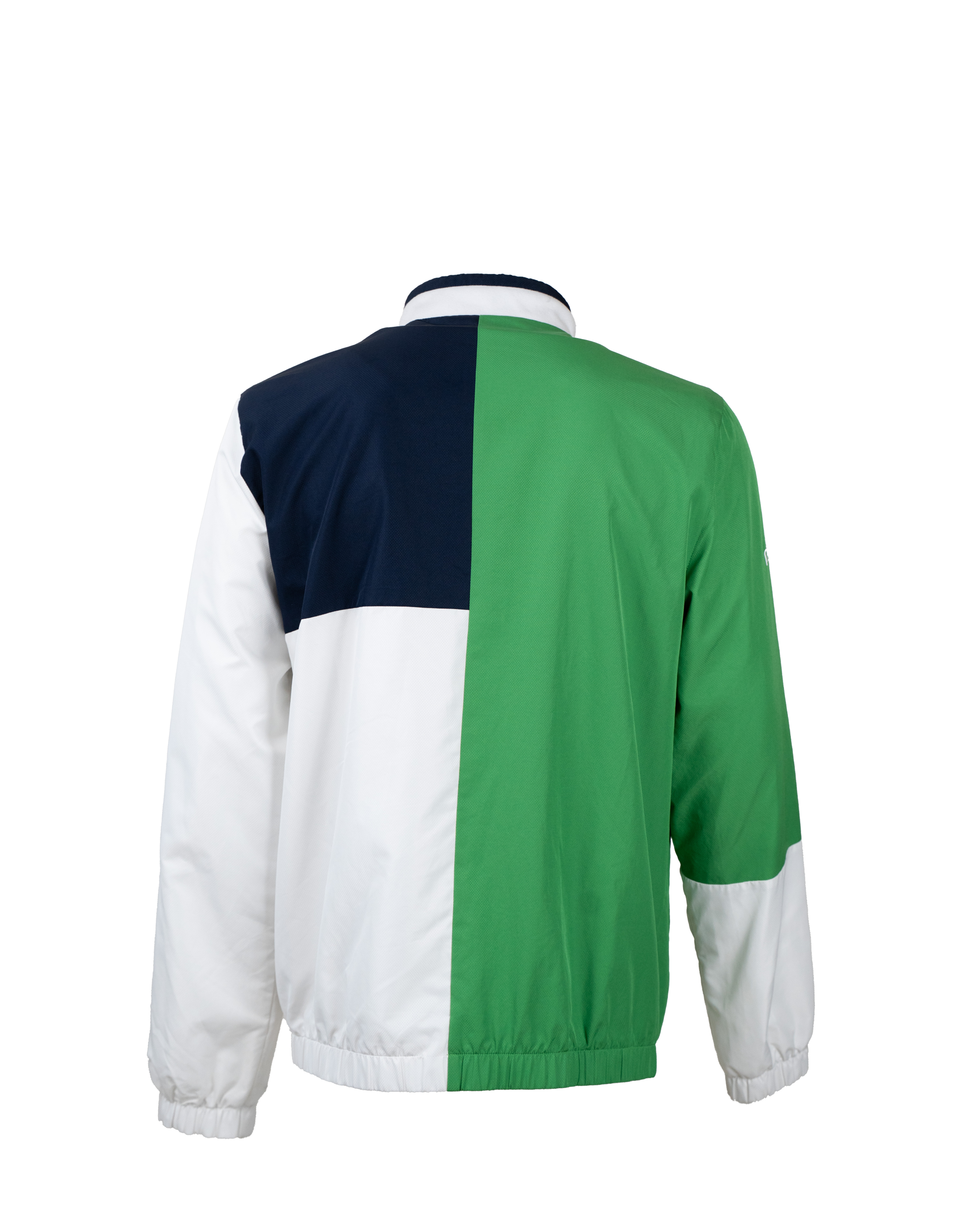 Felpa Track Jacket Uomo Lacoste Sport Colorblock Verde Bianco Navy Vintage Anni 2000 - foto 2