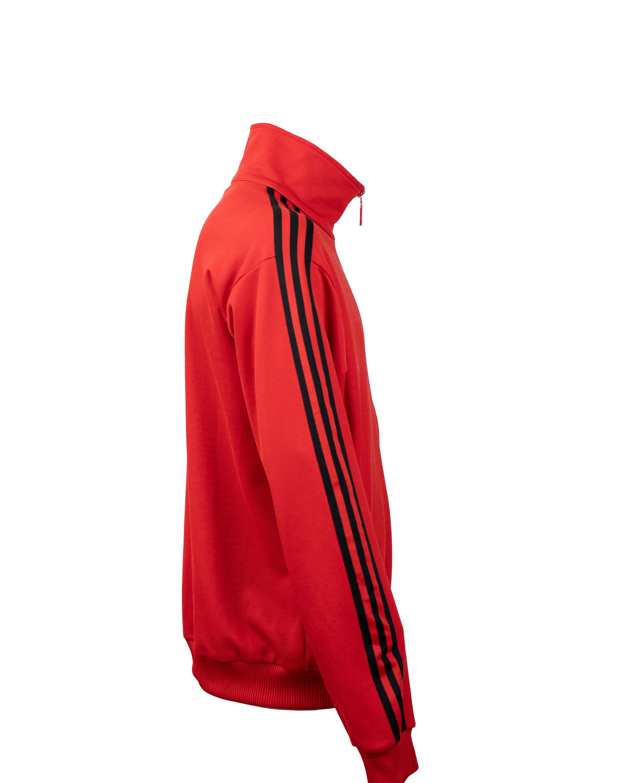 Track Jacket Uomo Adidas Originals Rossa 3 Bande Nere Trefoil Vintage Anni 90 Zip Intera - foto 2