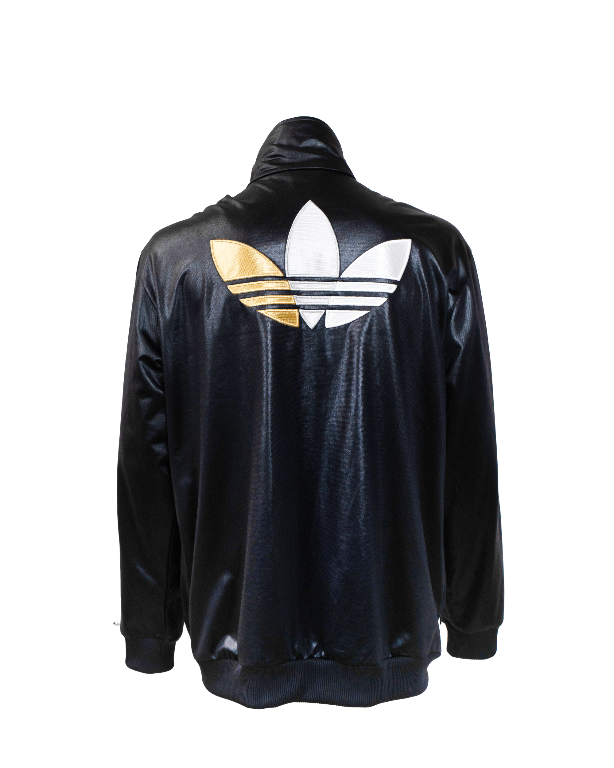 Track Jacket Uomo Adidas Chile 62 Nera Oro Bande Bianche Logo Trefoil Vintage Anni 2000 - foto 2