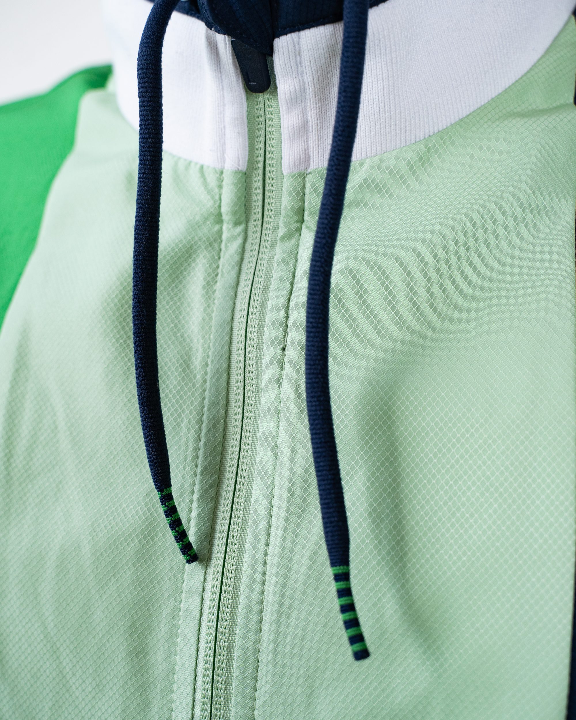 Felpa Track Jacket Uomo Lacoste Sport Colorblock Verde Bianco Navy Vintage Anni 2000 - foto 5