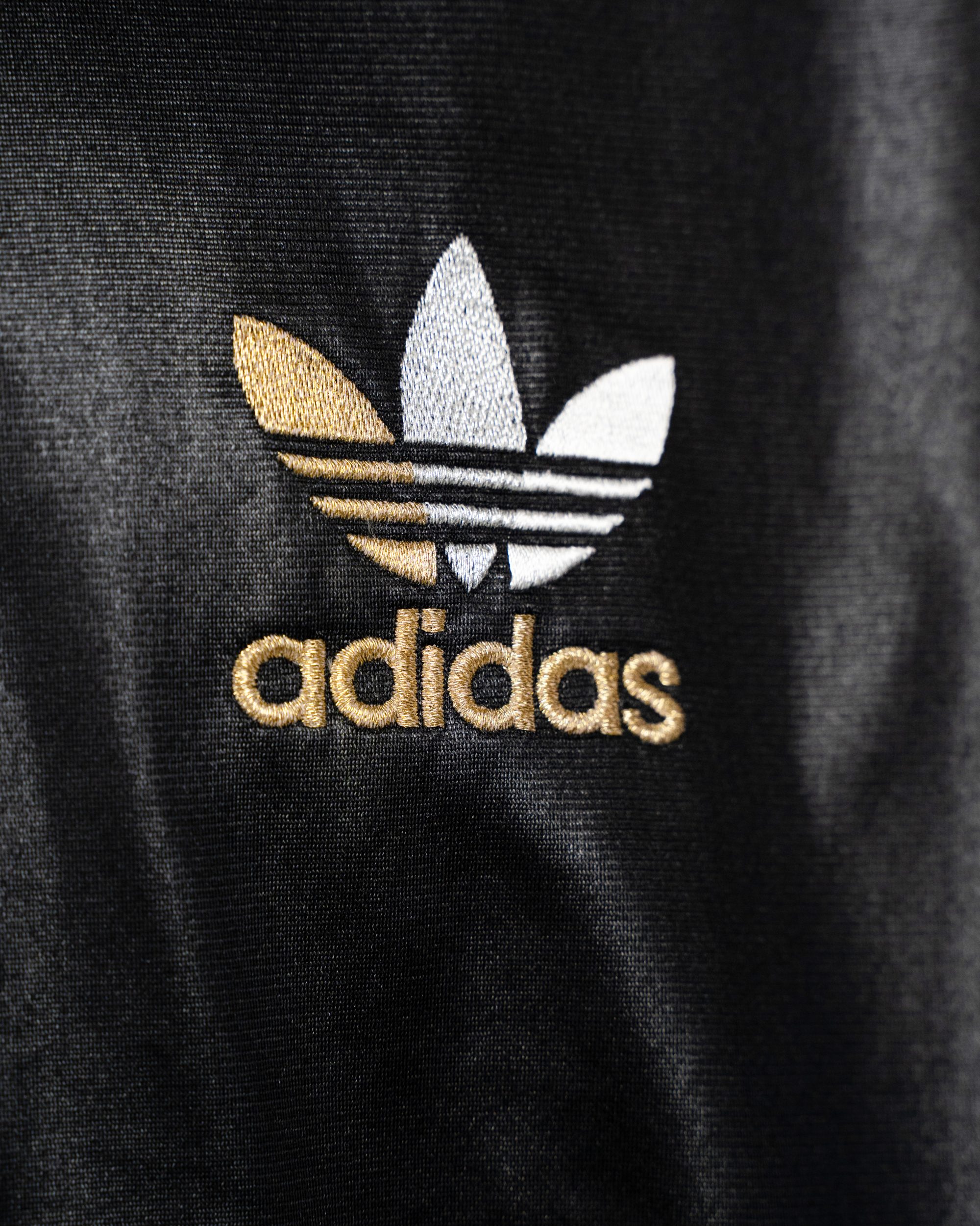 Track Jacket Uomo Adidas Chile 62 Nera Oro Bande Bianche Logo Trefoil Vintage Anni 2000 - foto 4