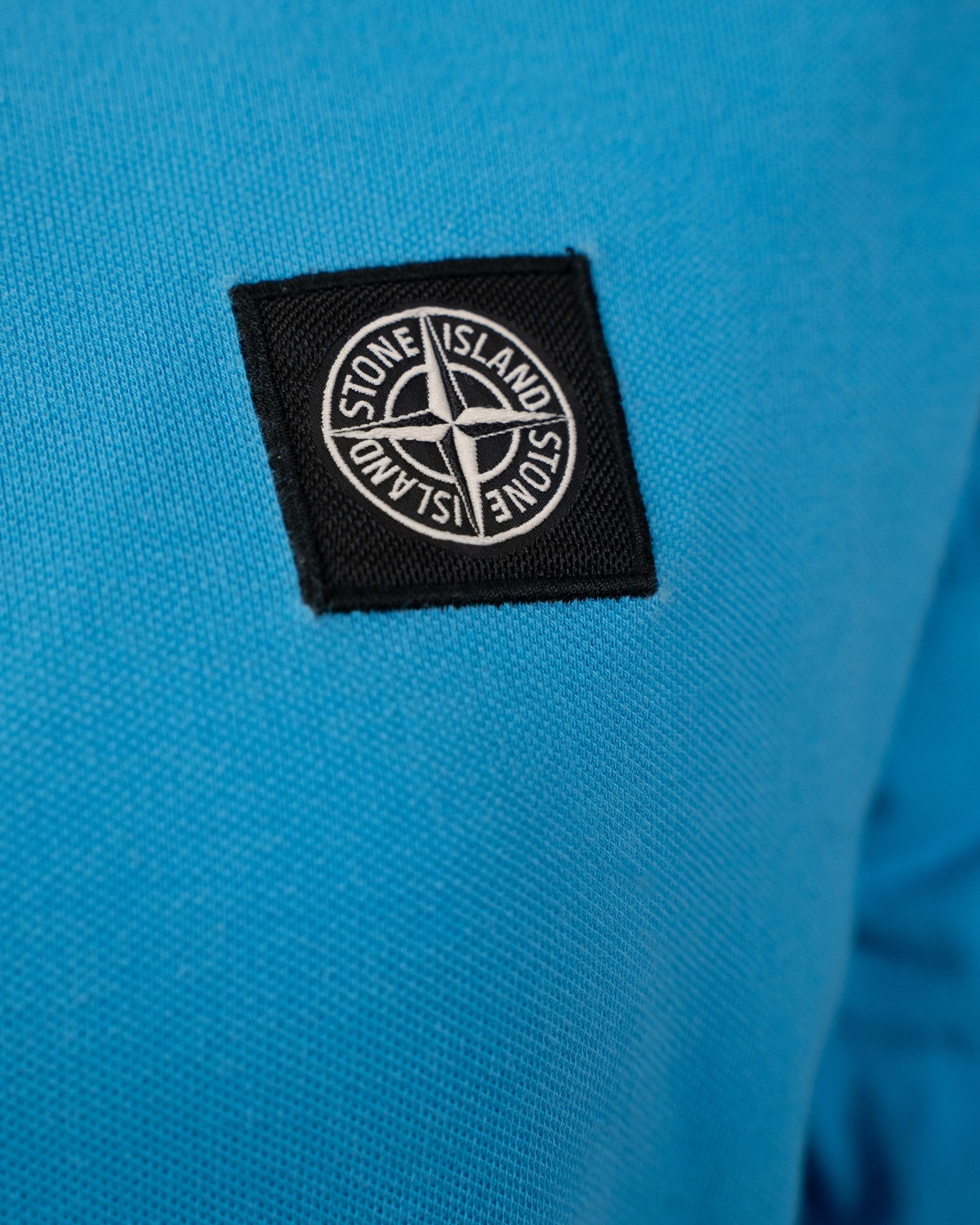 Maglia Junior Stone Island Azzurra Patch Logo Anni 2000 Cotone Piqué Vintage Youth - foto 4