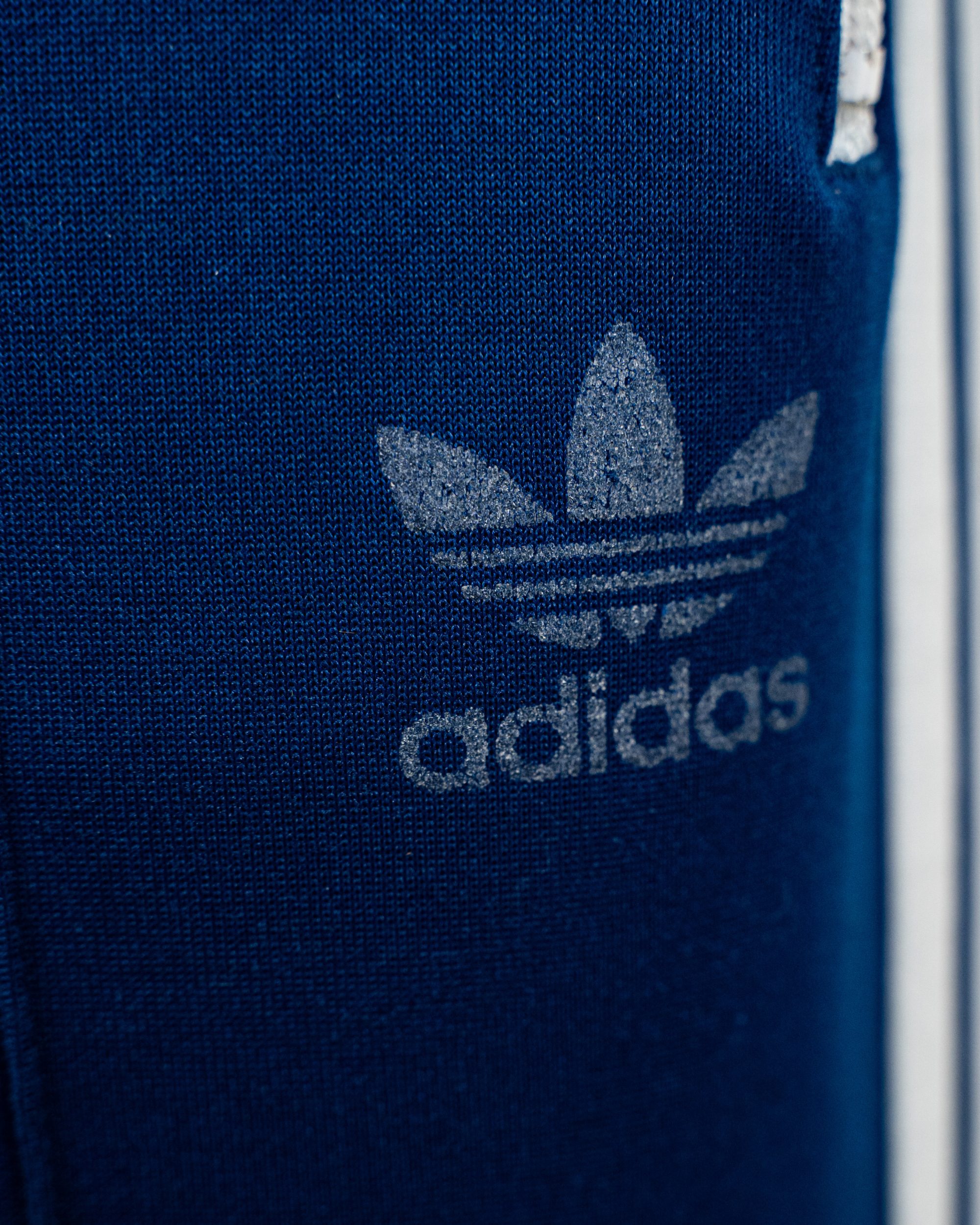 Pantalone Tuta Uomo Adidas Originals Blu Navy 3 Bande Bianche Trefoil Vintage Anni 2000 - foto 4