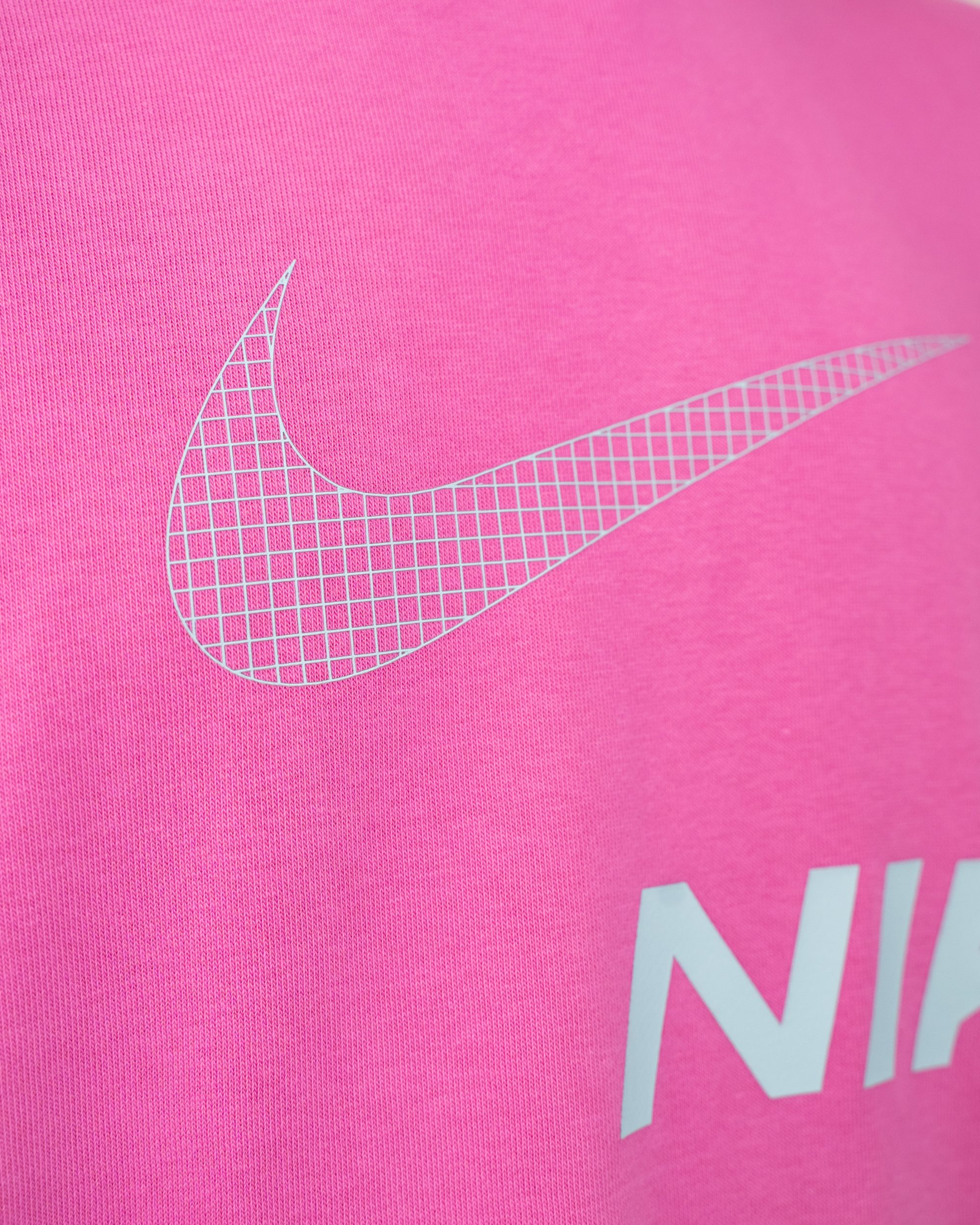 Felpa Donna Nike Pro Rosa Fucsia Swoosh Oversize Crewneck Vintage Logo Anni 2000 - foto 4