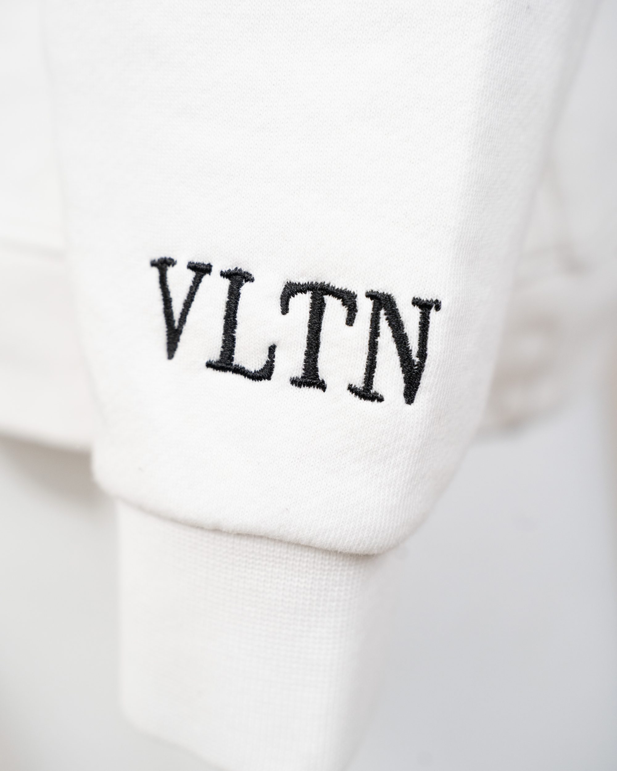 Felpa Uomo Valentino VLTN Bianca Logo Stampato Cotone Stile 2000 Luxury Streetwear - foto 4