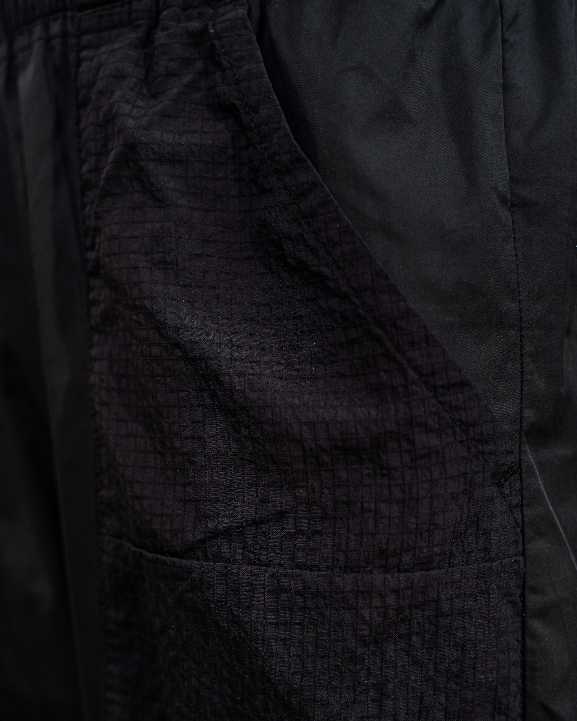 Pantalone Tuta Uomo Nike Nero Swoosh Maxi Nylon Ripstop Tasche Cargo Vintage - foto 4