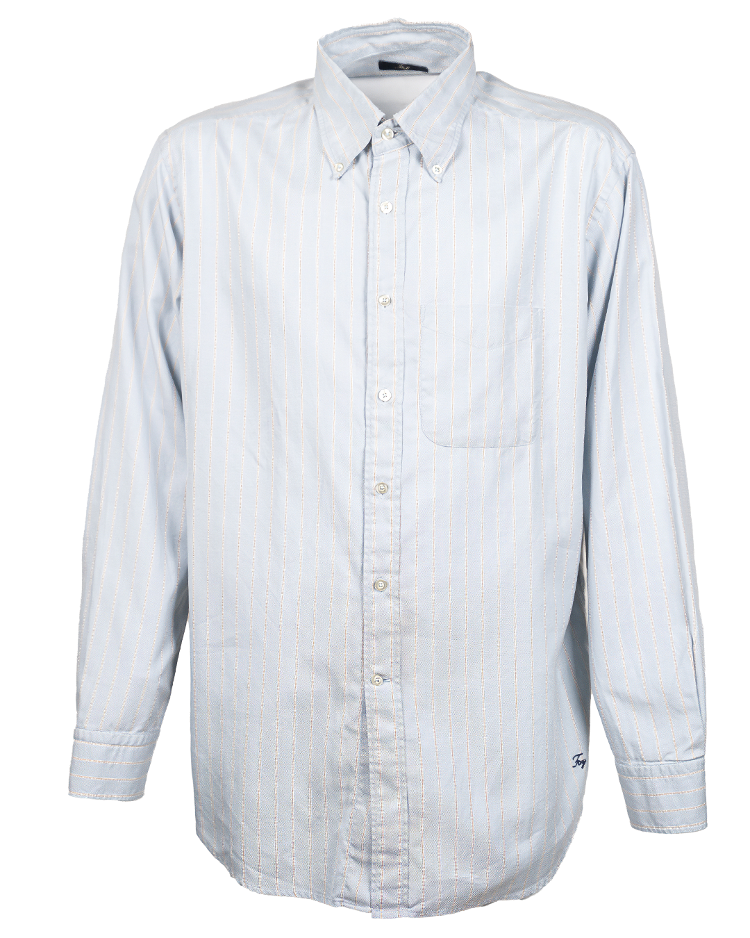 Camicia Uomo Fay Azzurra Righe Sottili Vintage Anni 2000 Button Down Made in Italy