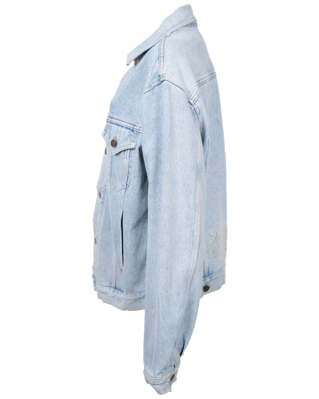 Giacca Denim Uomo El Charro Light Wash Vintage Anni 90 Oversize con Patch CHARRO sul Retro - foto 2