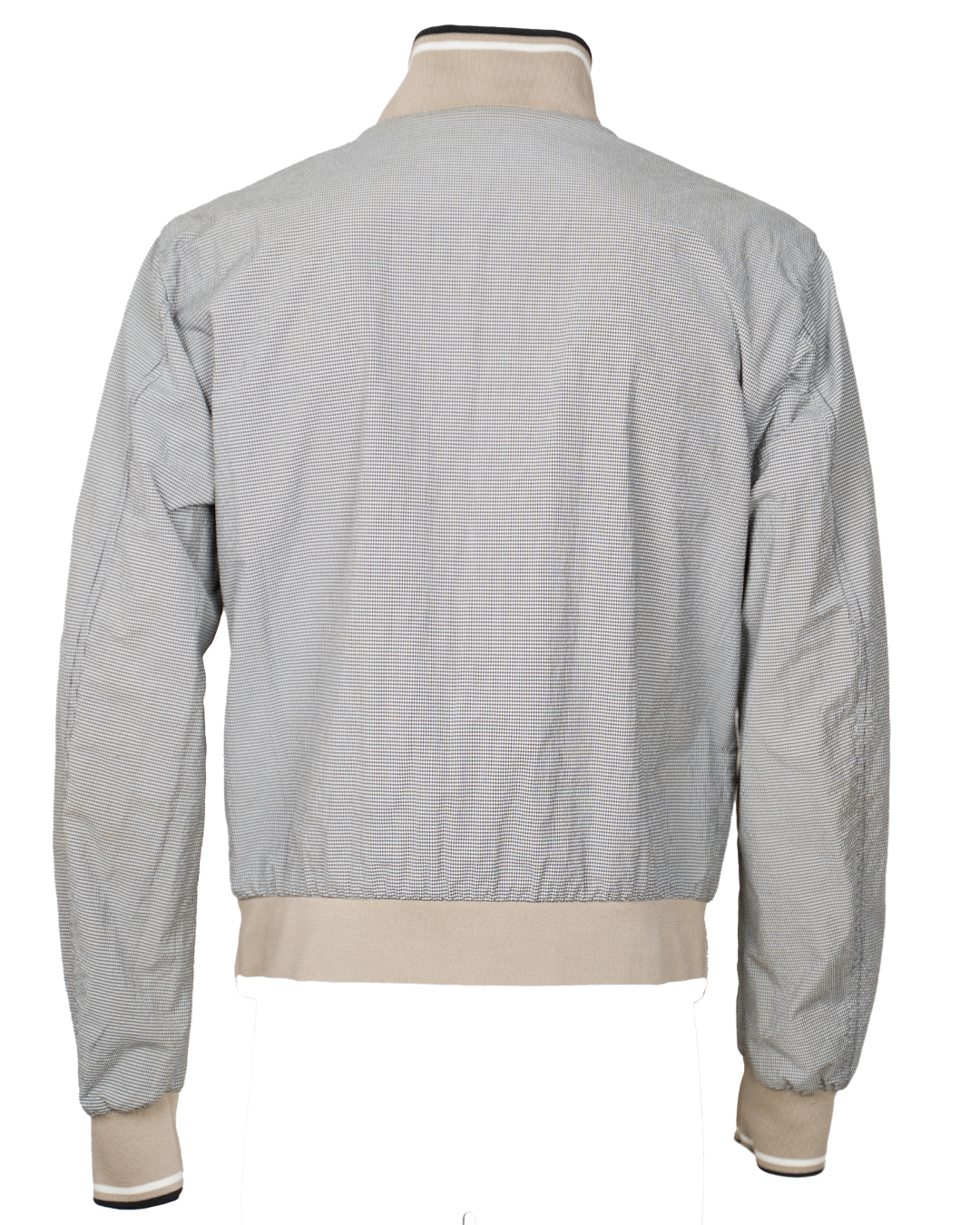 Giubbino Harrington Uomo Fred Perry Gingham Grigio Nero Vintage Anni 2000 Bomber - foto 2