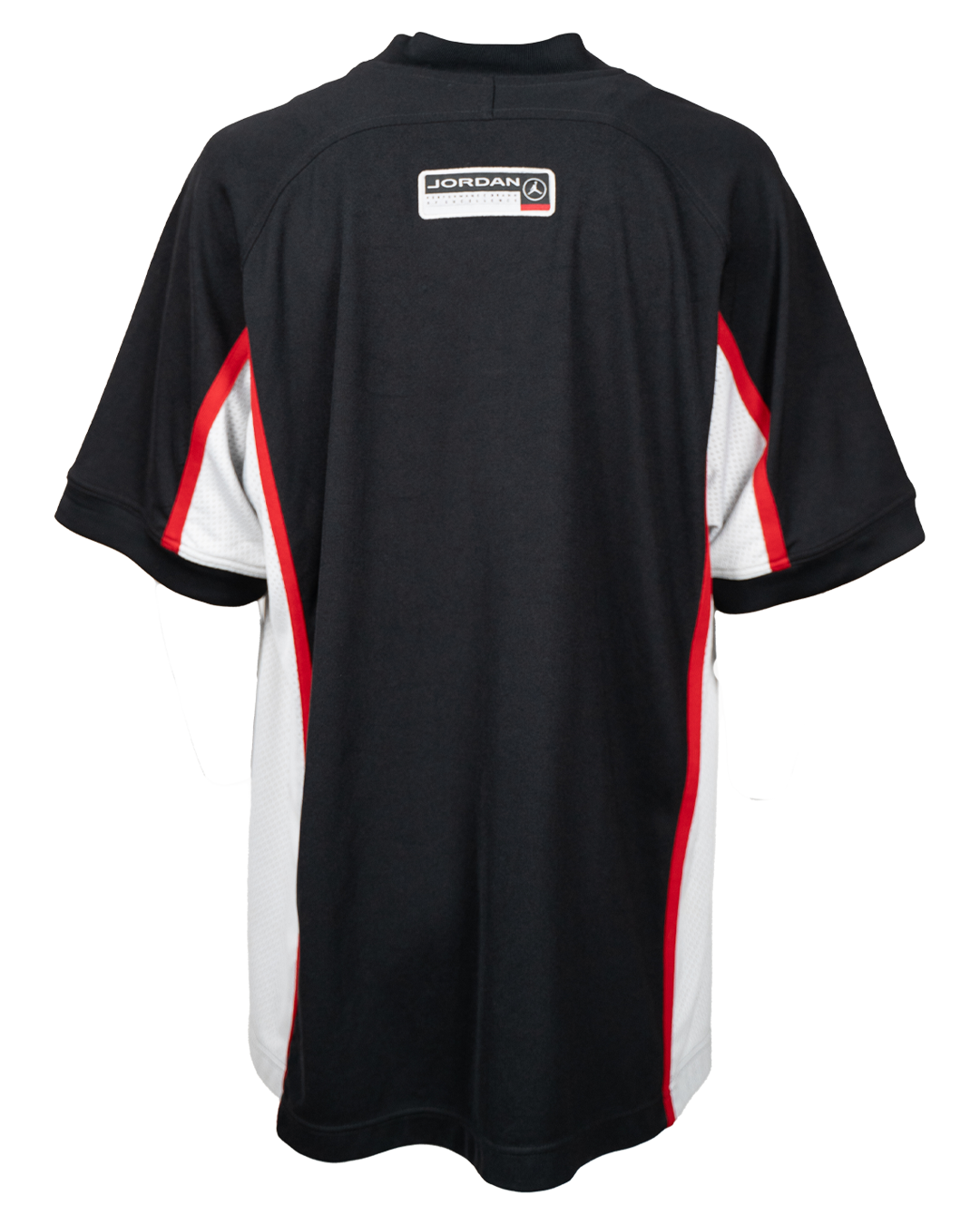 T-shirt Zip Uomo Jordan Nero Rosso Vintage Track Tee Jumpman Logo Mesh Side Panels - foto 2
