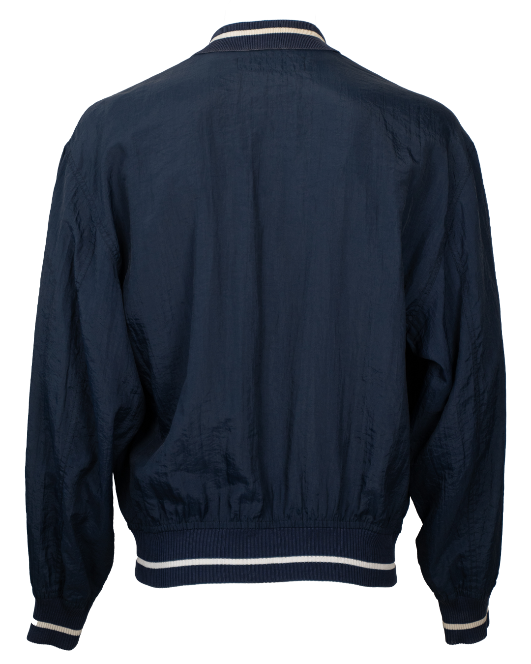 Giacca Bomber Uomo Emporio Armani Blu Navy Nylon Anni 90 Logo Patch Vintage Made in Italy - foto 2