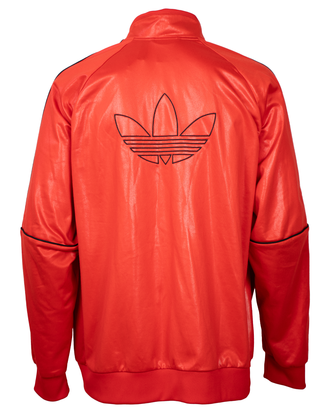 Track Jacket Uomo Adidas Originals Rossa Lucida Trefoil Ricamato Logo Spalle Raglan Vintage Anni 2000 - foto 2