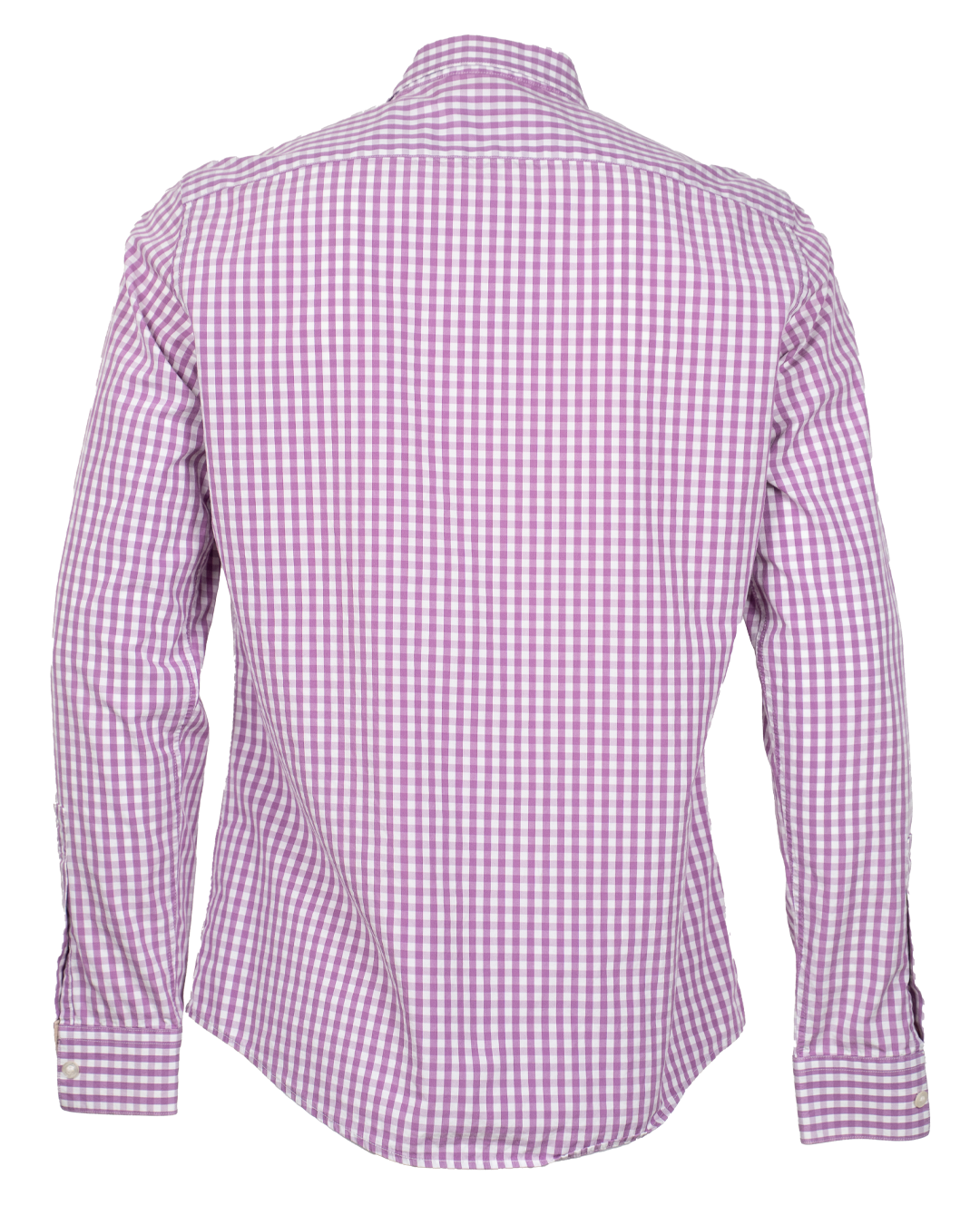 Camicia Uomo Burberry Lilla Bianca Gingham Vintage Anni 2000 Slim Fit Logo Equestre - foto 2