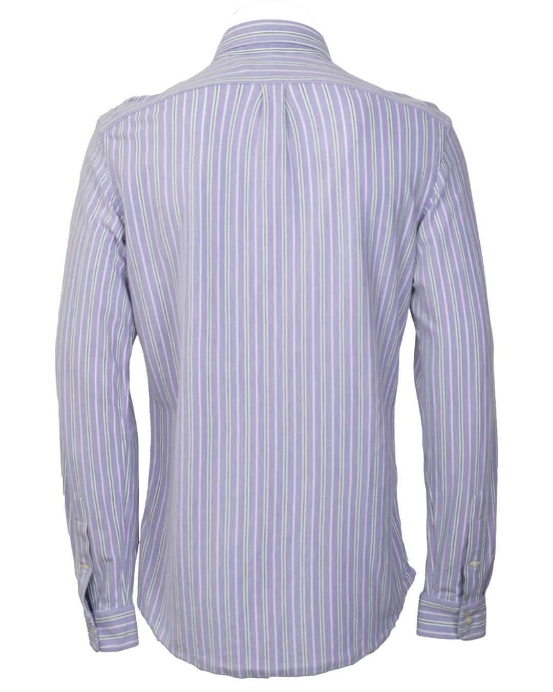 Camicia Uomo Ralph Lauren Lilla Righe Verdi Vintage Anni 2000 Slim Fit Button Down - foto 2