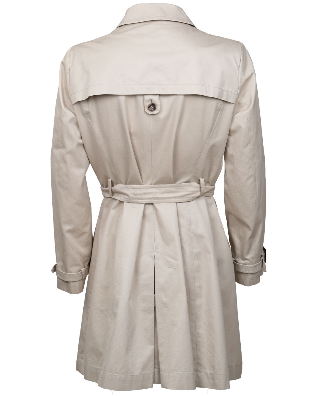 Trench Donna Weekend Max Mara Beige Cotone Vintage Anni 2000 Cintura in Vita Made in Italy - foto 2