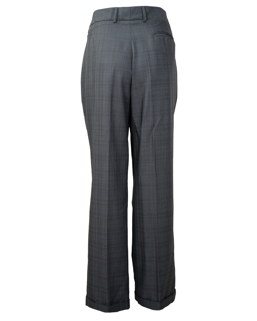 Pantaloni Donna Maison Margiela Grigio Principe di Galles Lana Risvolto Made in France - foto 2