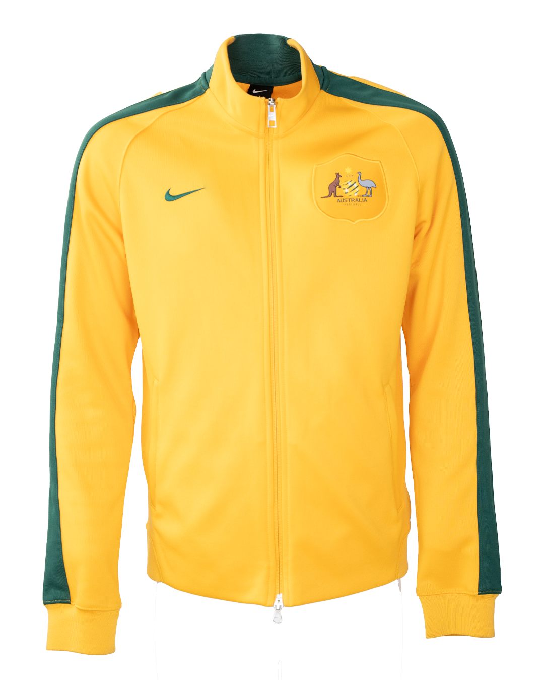 Felpa Zip Nike Australia Football Gialla Vintage Anni 2000 Track Jacket Socceroos