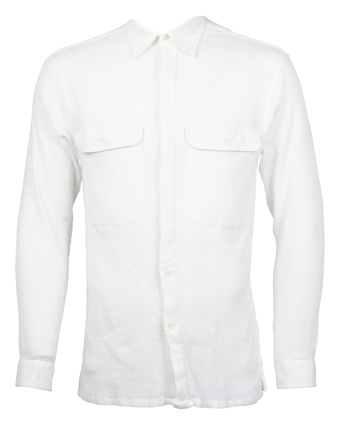 Camicia Uomo Cacharel Bianca Cotone Coreana Vintage Manica Lunga