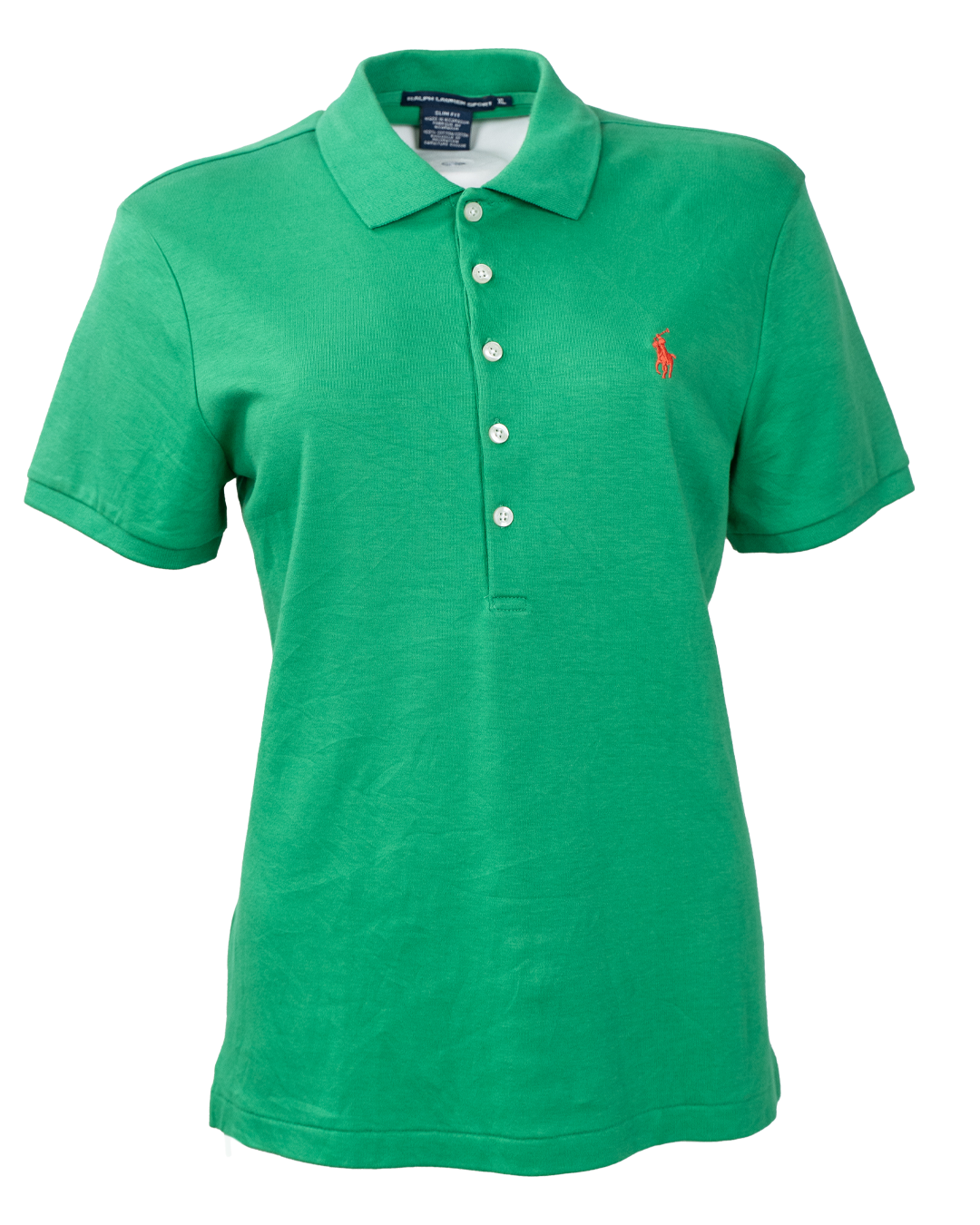 Polo Donna Polo by Ralph Lauren Verde Smeraldo Cotone Piquet Classica Vintage