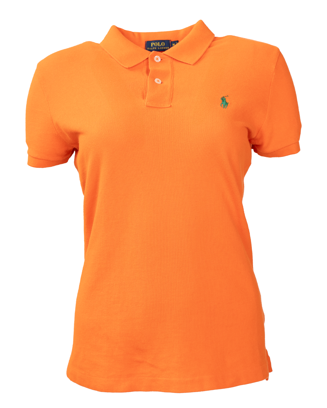 Polo Donna Polo by Ralph Lauren Arancione Cotone Piquet Big Pony Ricamato Verde