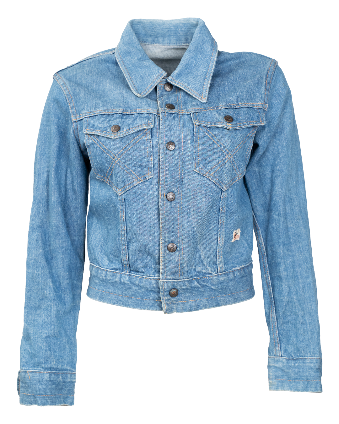 Giacca Jeans Donna Roy Roger's Denim Azzurro Chiaro Crop Trucker Fit Sagomato Vintage