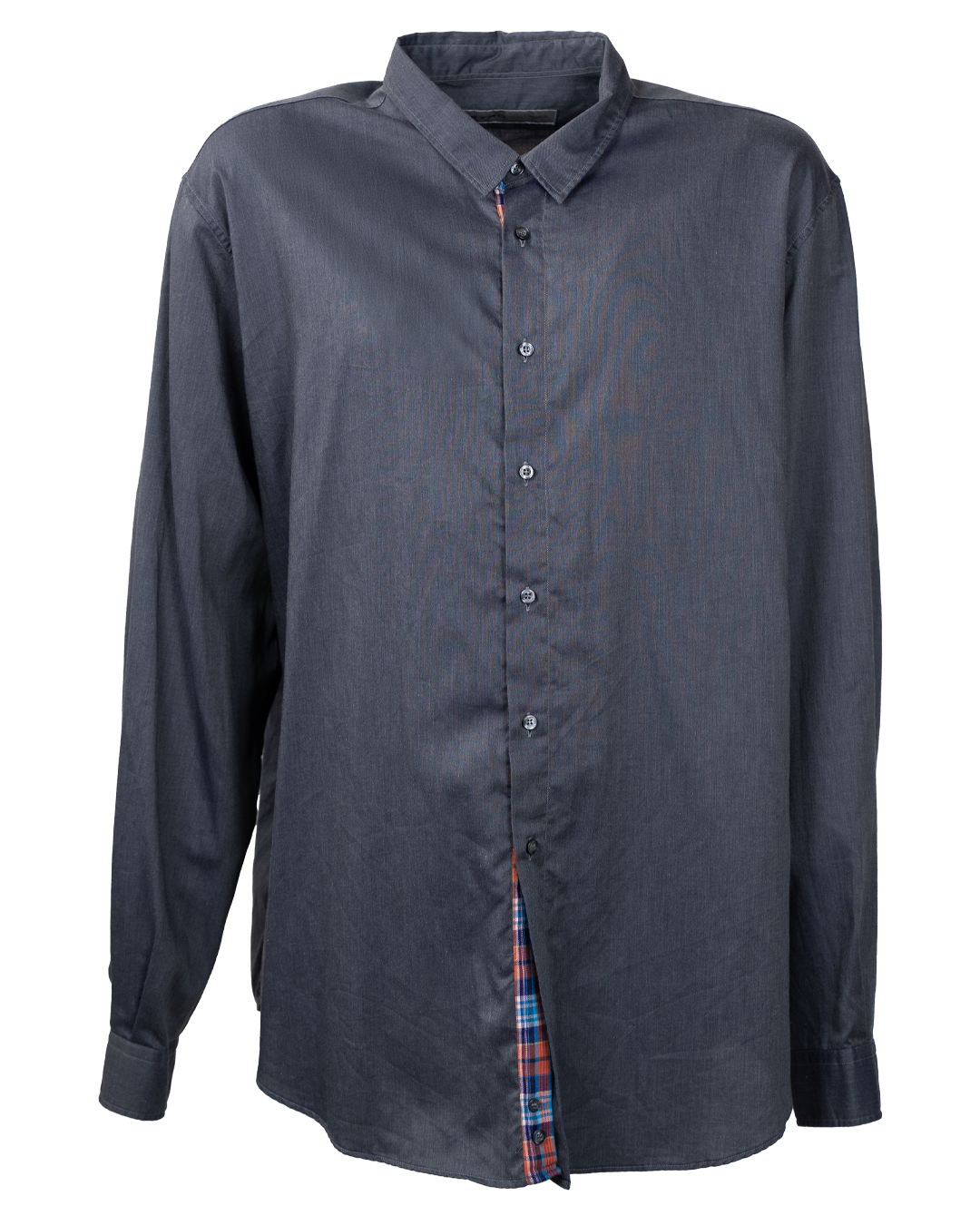 Camicia Uomo Etro Grigio Antracite Vintage Anni 2000 Manica Lunga Made in Italy