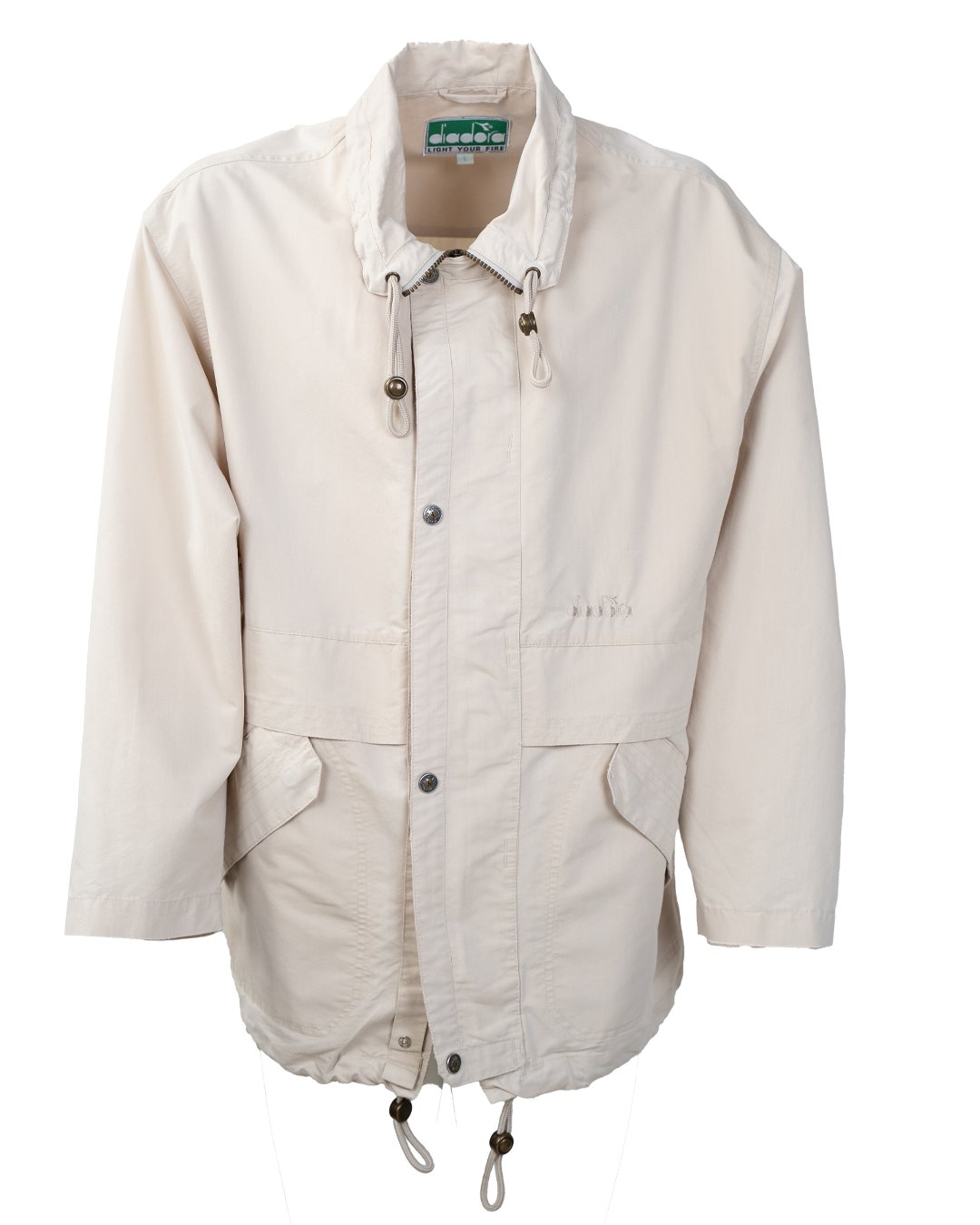 Giacca Uomo Diadora Beige Cotone Field Jacket Vintage Anni 2000 Made in Italy