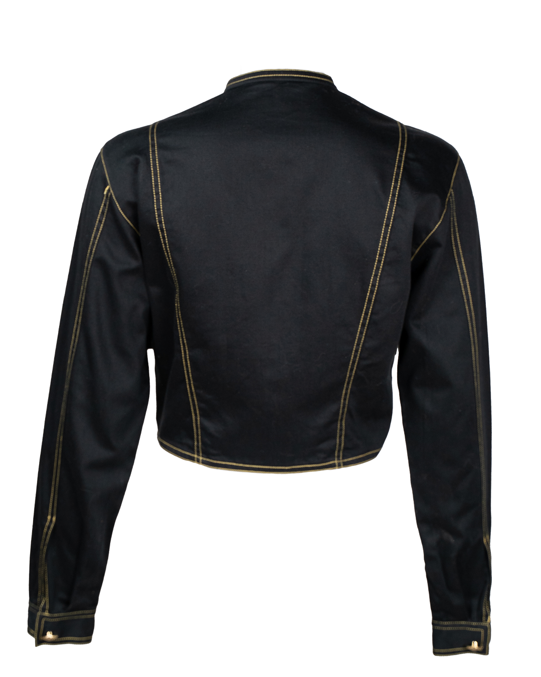 Giacca Donna Versace Sport Nera Cropped Vintage Anni 90 Bottoni Medusa Cuciture Oro - foto 2